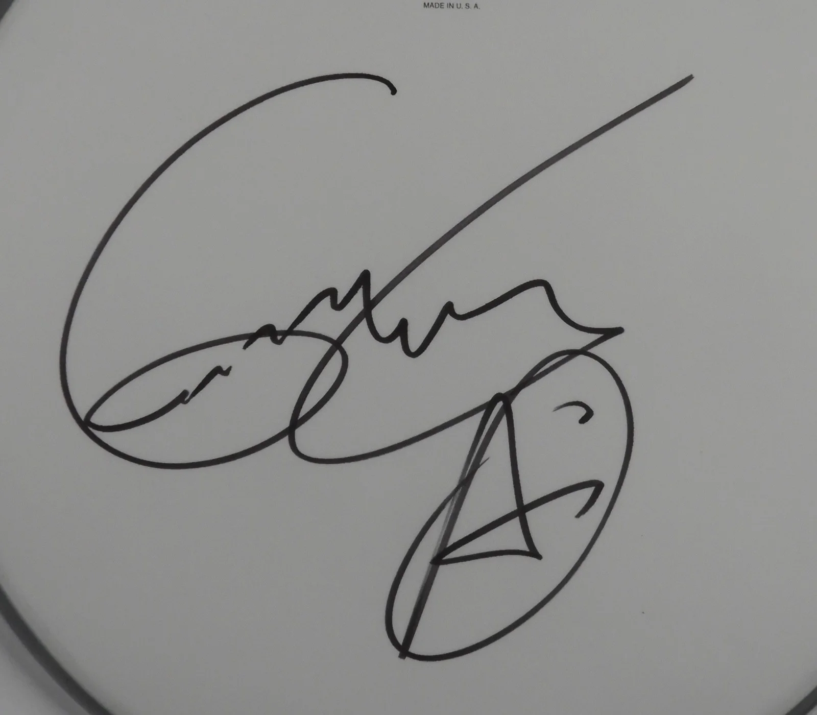 Geoff Tate Queensryche JSA Signed Autograph Drumhead 100% Charity Drum Head, image 2