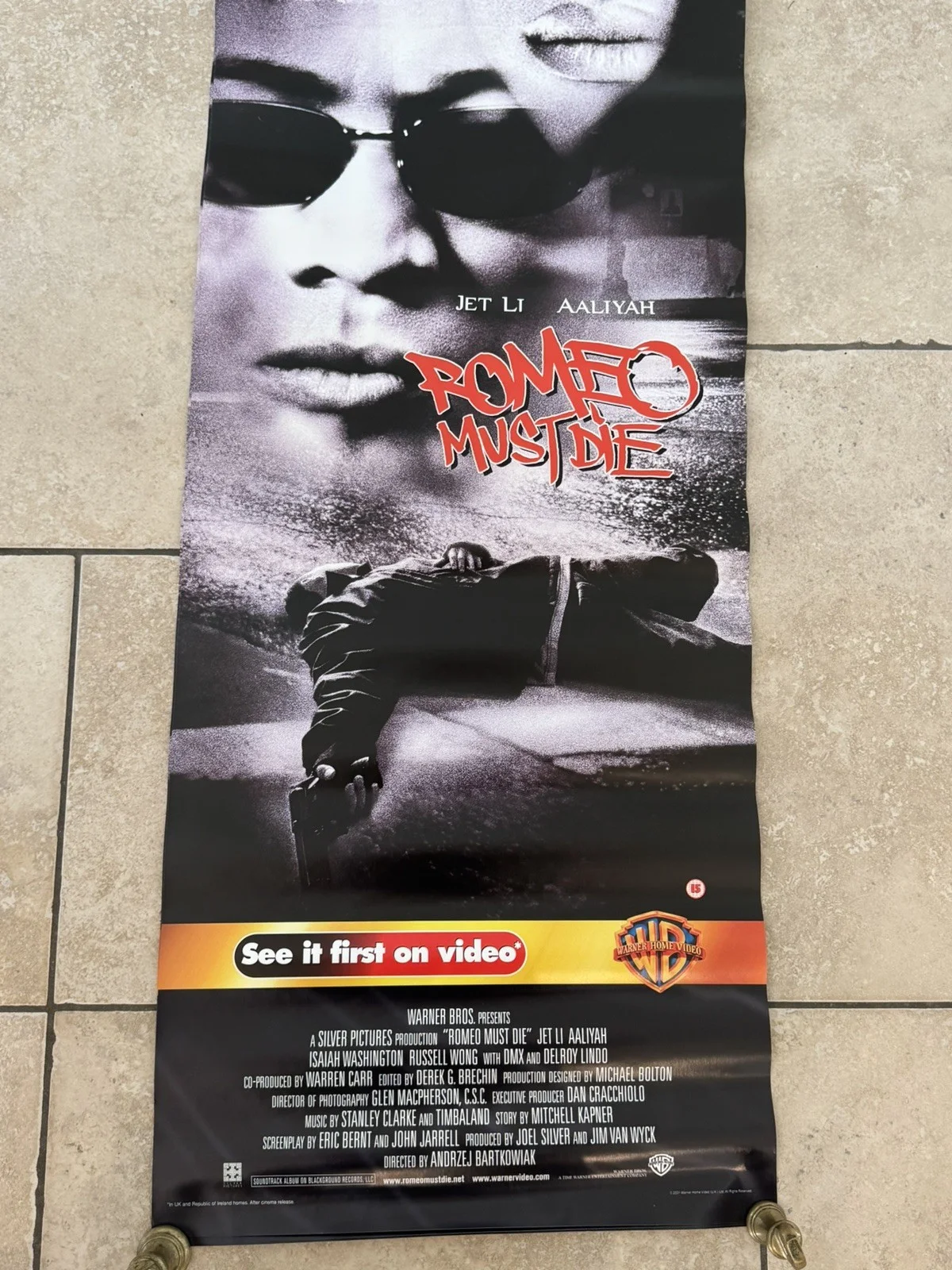 Romeo Must Die (2000) Promo Video Shop Movie Poster - Door Panl - RARE, изображение 2