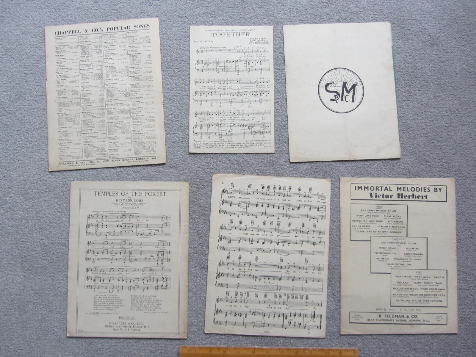 6 sheet music items from WWII - GINGER ROGERS/SHIRLEY TEMPLE/JUDY GARLAND, image 2