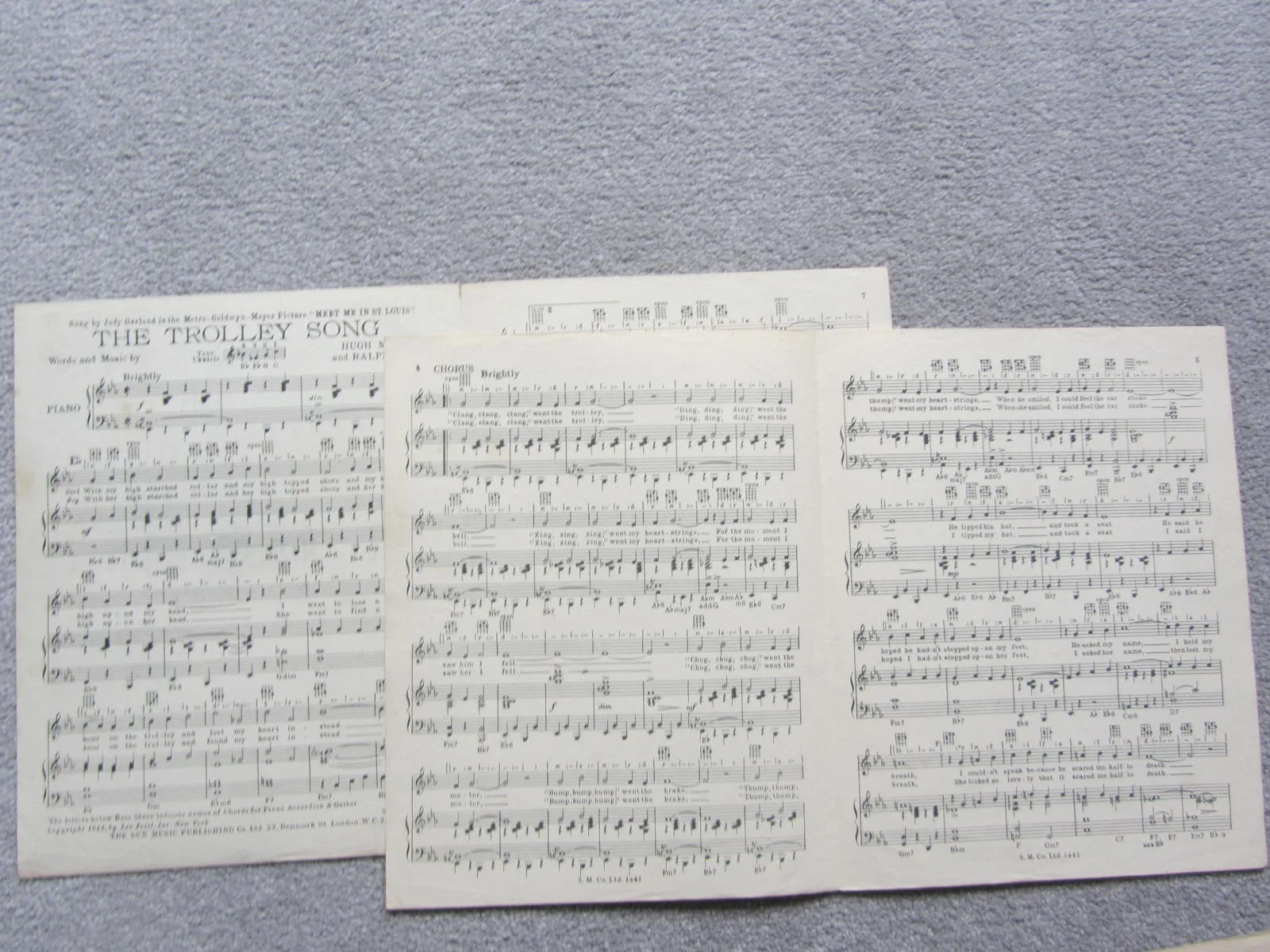 6 sheet music items from WWII - GINGER ROGERS/SHIRLEY TEMPLE/JUDY GARLAND, image 5