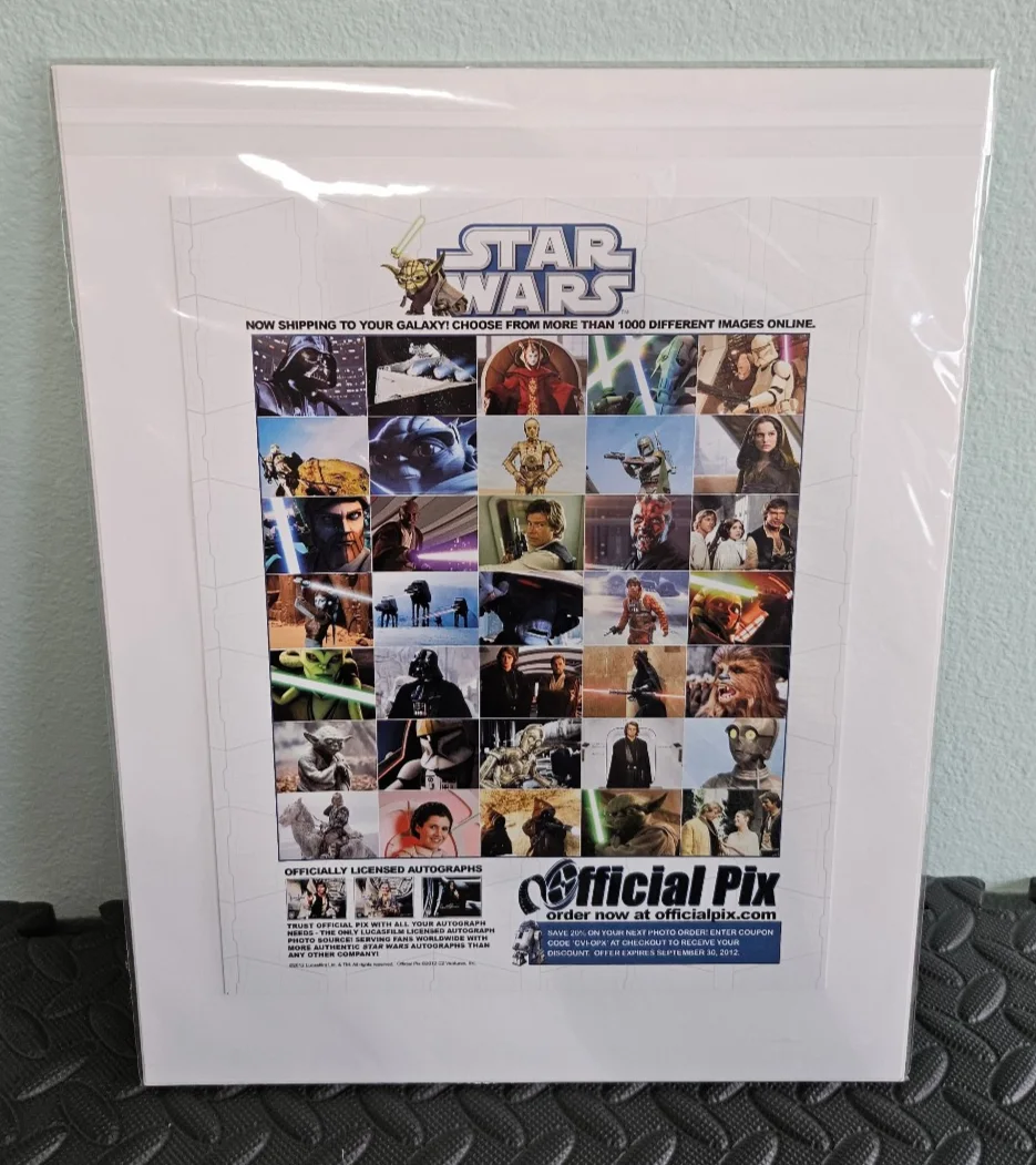 BOBA FETT STAR WARS 11x14 matted Official Pix Photo Celebration VI, изображение 2