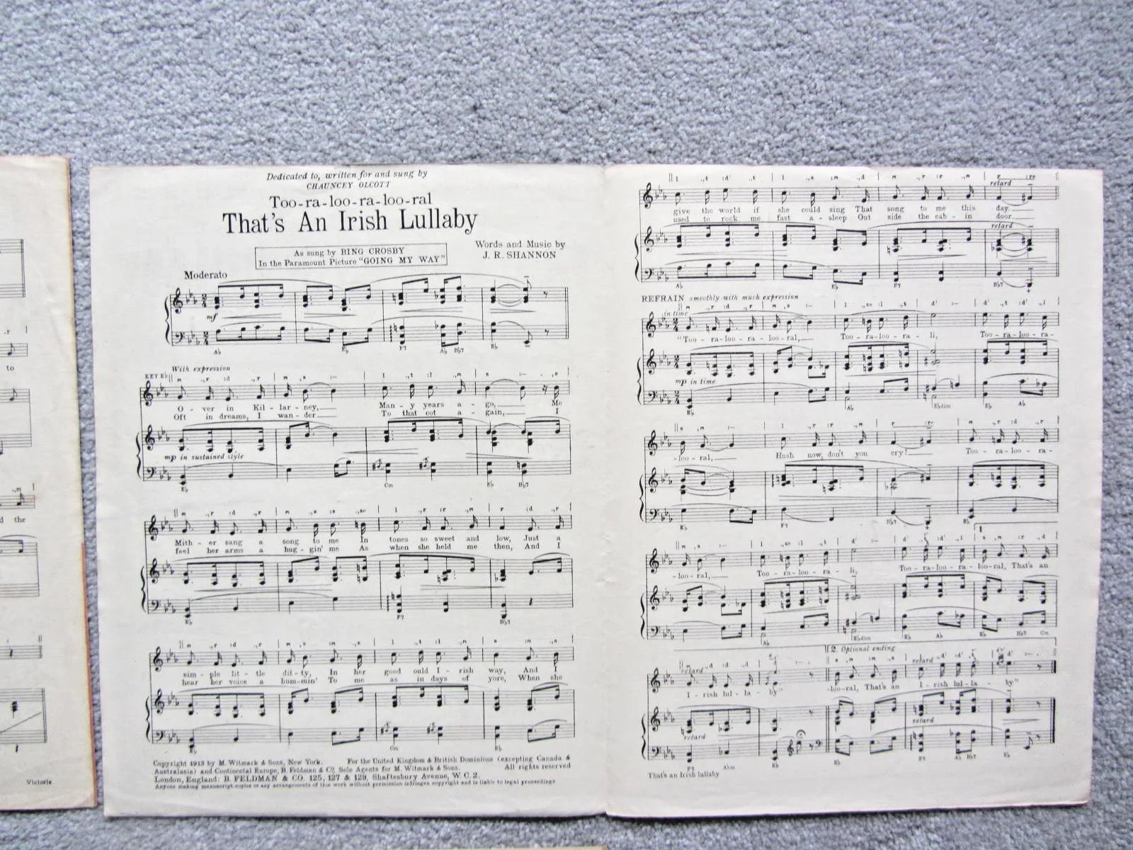 6 sheet music items from WWII -BOB HOPE/JANE RUSSELL/BING CROSBY/DANNY KAYE, изображение 4