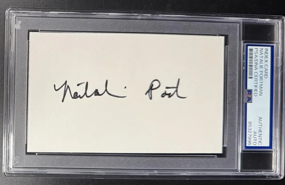 Natalie Portman — Natalie Portman Signed Autograph Star Wars PSA/DNA Encapsulated 3x5 Card COA
