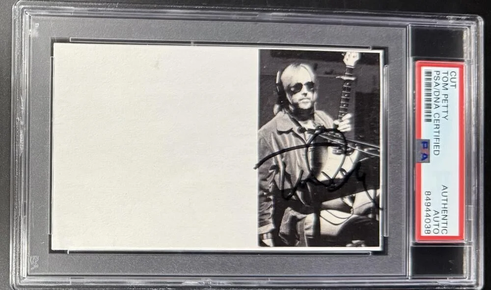 Tom Petty — Tom Petty Signed Autograph PSA/DNA Encapsulated 3x5 Custom Art Photo Card COA E