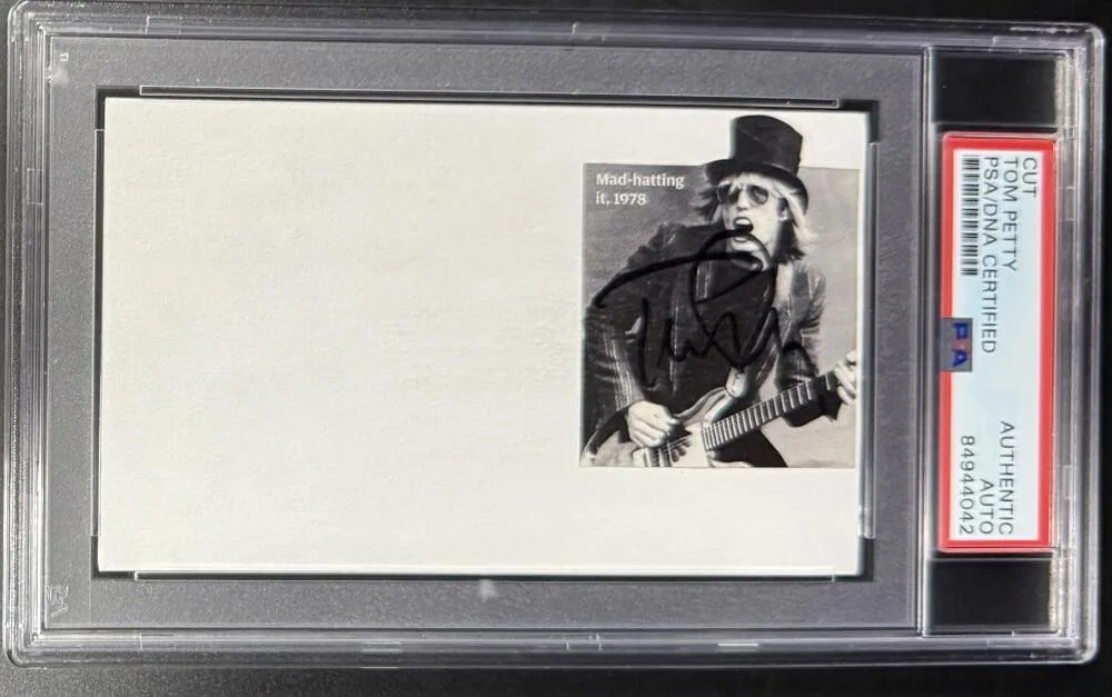 Tom Petty — Tom Petty Signed Autograph PSA/DNA Encapsulated 3x5 Custom Art Photo Card COA C