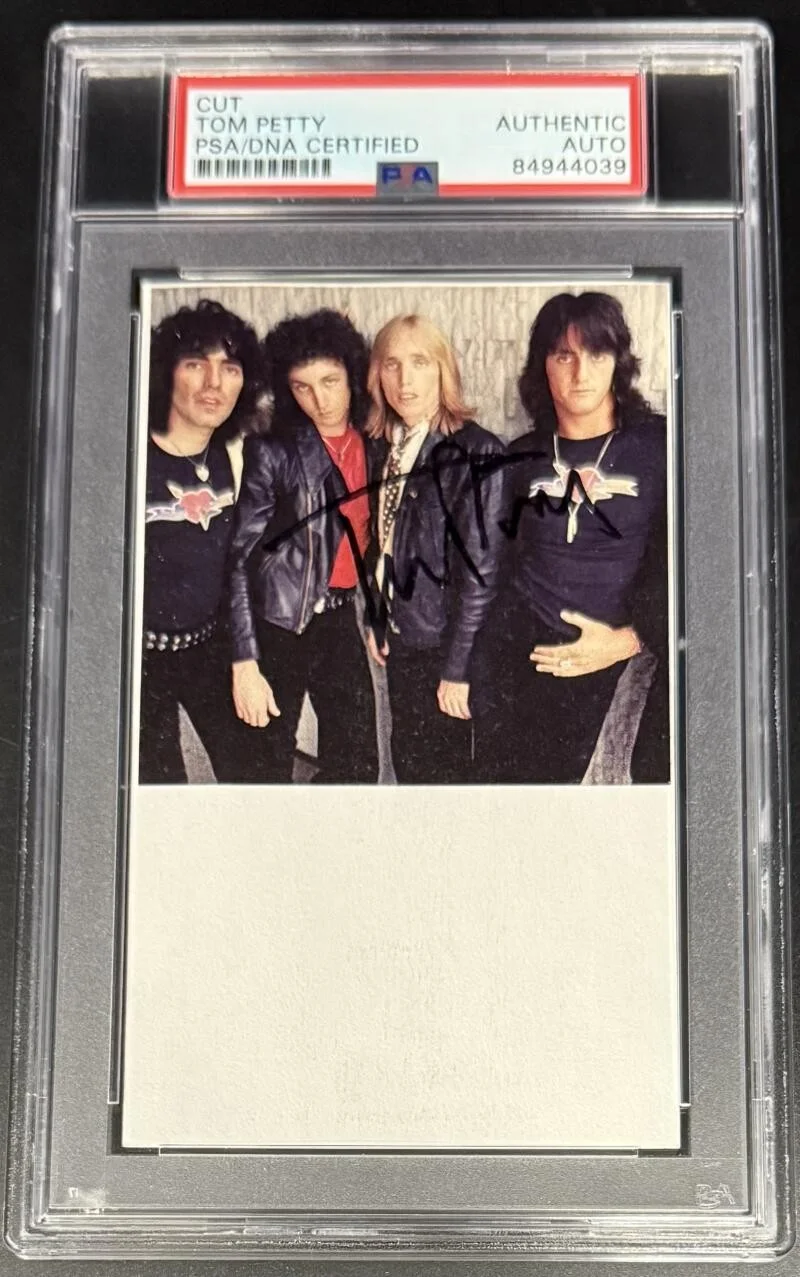 Tom Petty — Tom Petty Signed Autograph PSA/DNA Encapsulated 3x5 Custom Art Photo Card COA B