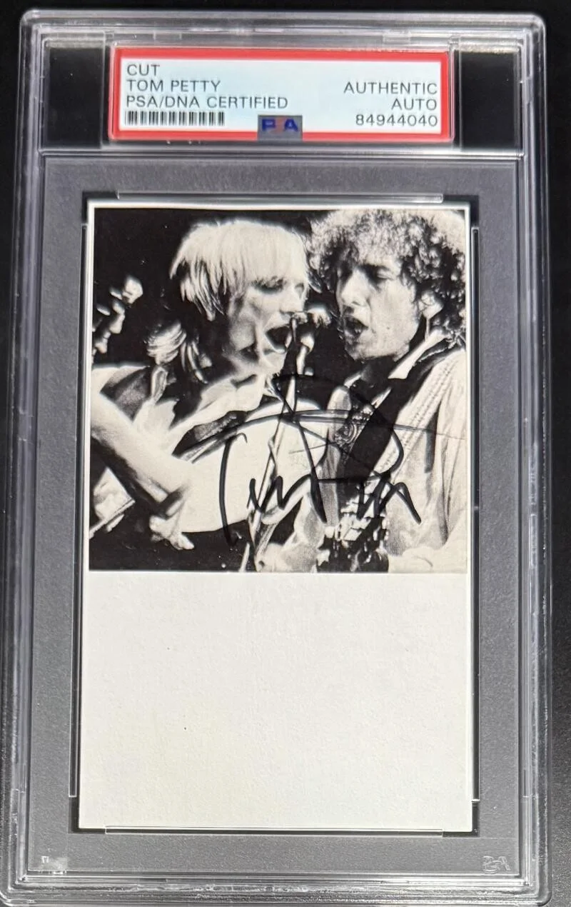 Tom Petty — Tom Petty Signed Autograph PSA/DNA Encapsulated 3x5 Custom Art Photo Card COA