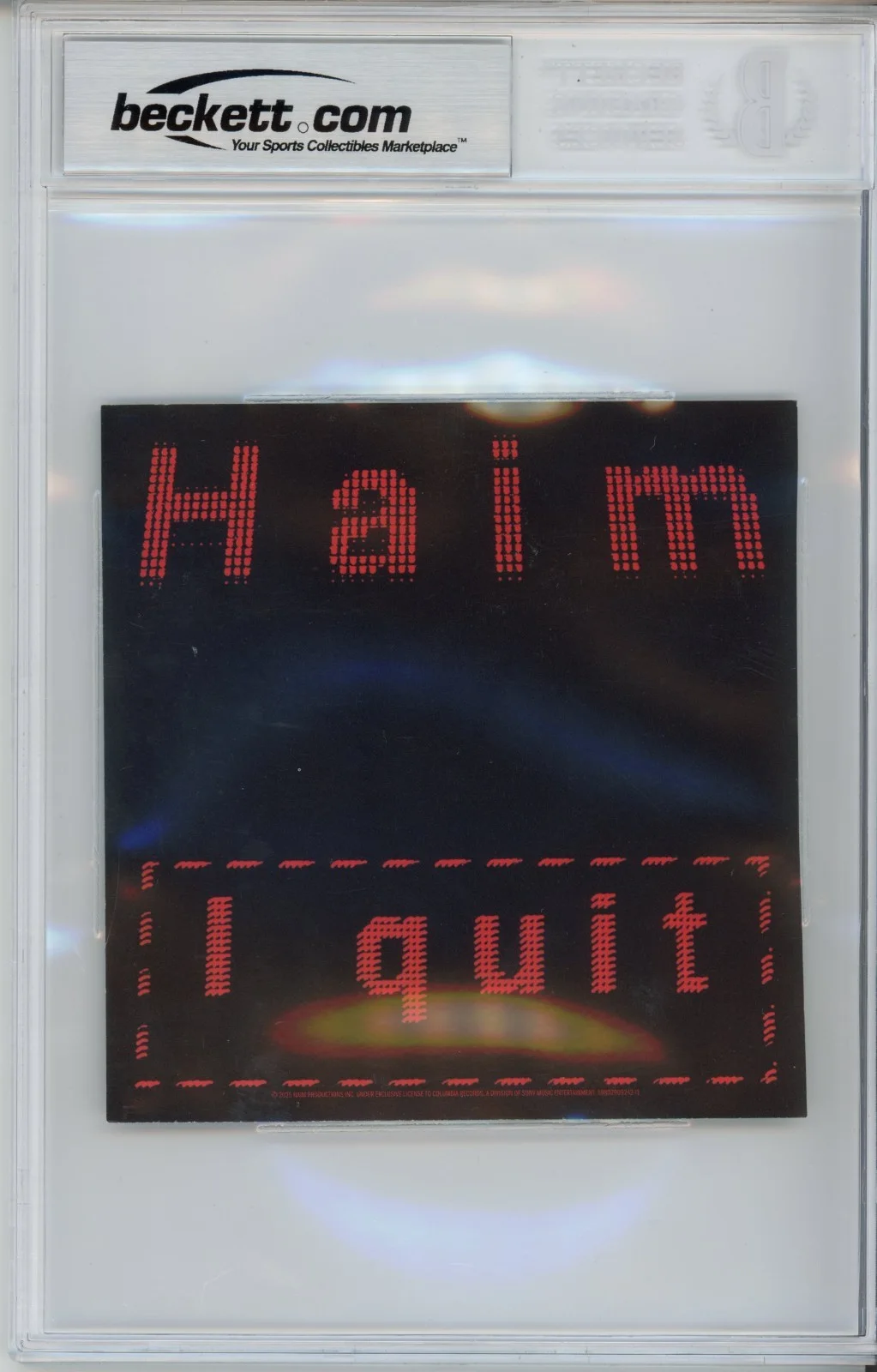 HAIM BAND SIGNED Amazing I Quit Album Cover Art Card BAS Beckett COA Autograph, изображение 2