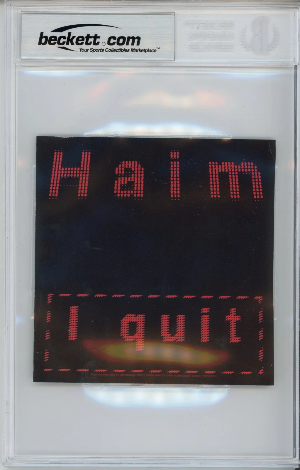 HAIM BAND SIGNED Amazing I Quit Album Photo Art Card BAS Beckett COA Autograph, изображение 2