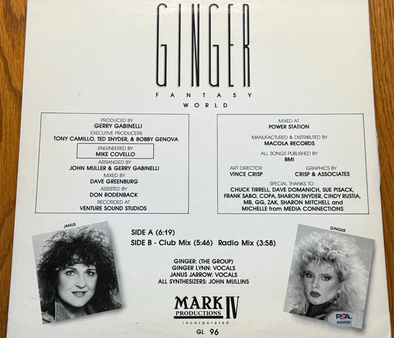 GINGER LYNN SIGNED FANTASY WORLD VINYL EP PLUS BONUS! PSA/DNA CERTIFICATION, изображение 2