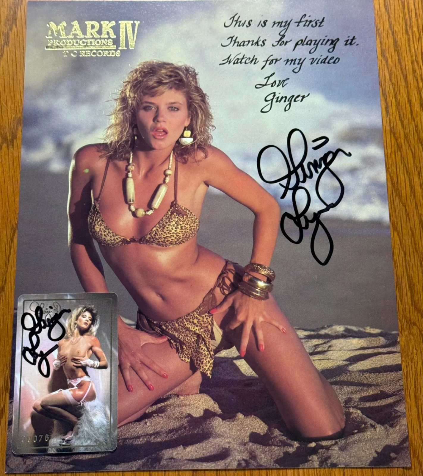 GINGER LYNN SIGNED FANTASY WORLD VINYL EP PLUS BONUS! PSA/DNA CERTIFICATION, изображение 3