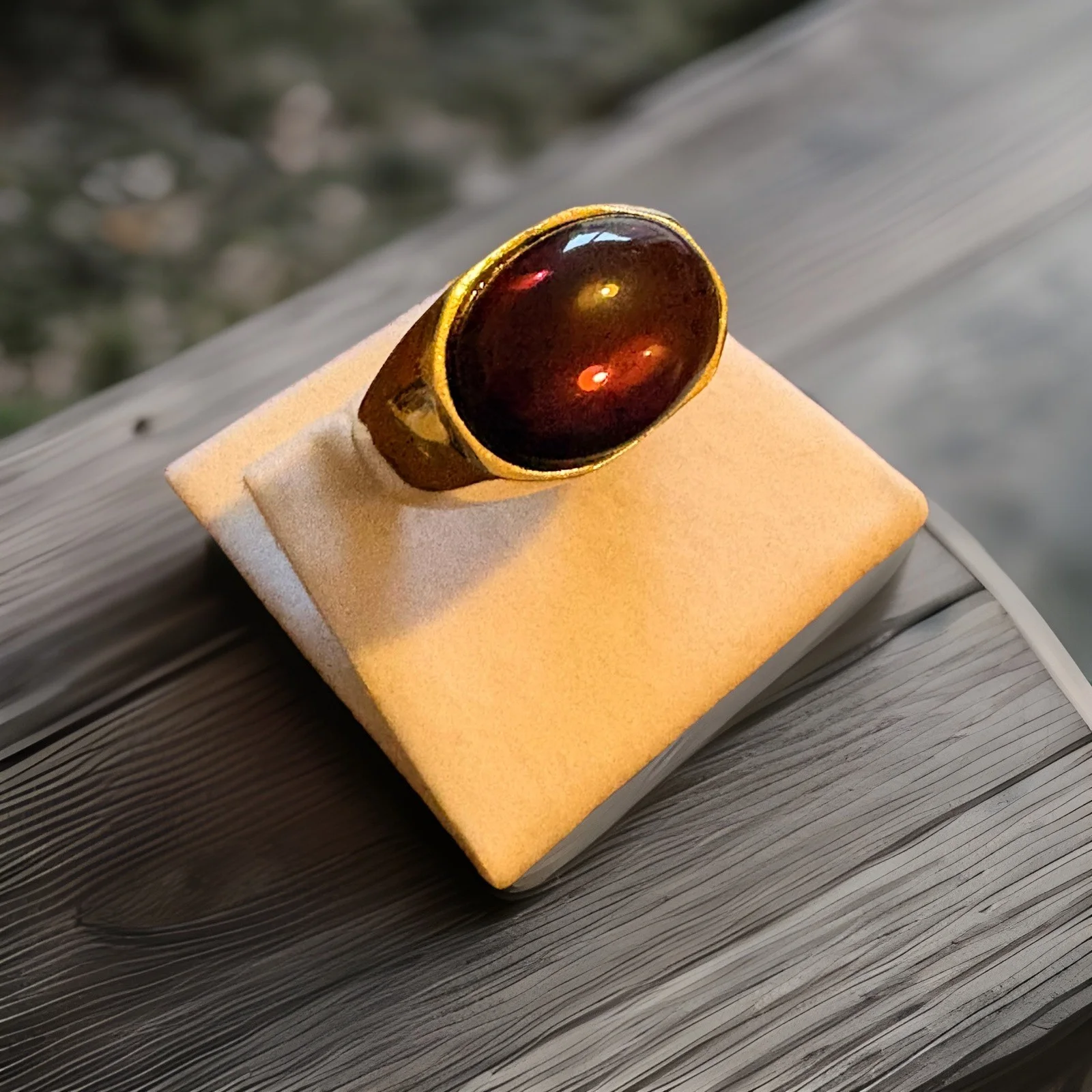 Pirates of the Caribbean Jack Sparrow Stolen Gold & Purple stone Replica Ring, изображение 2