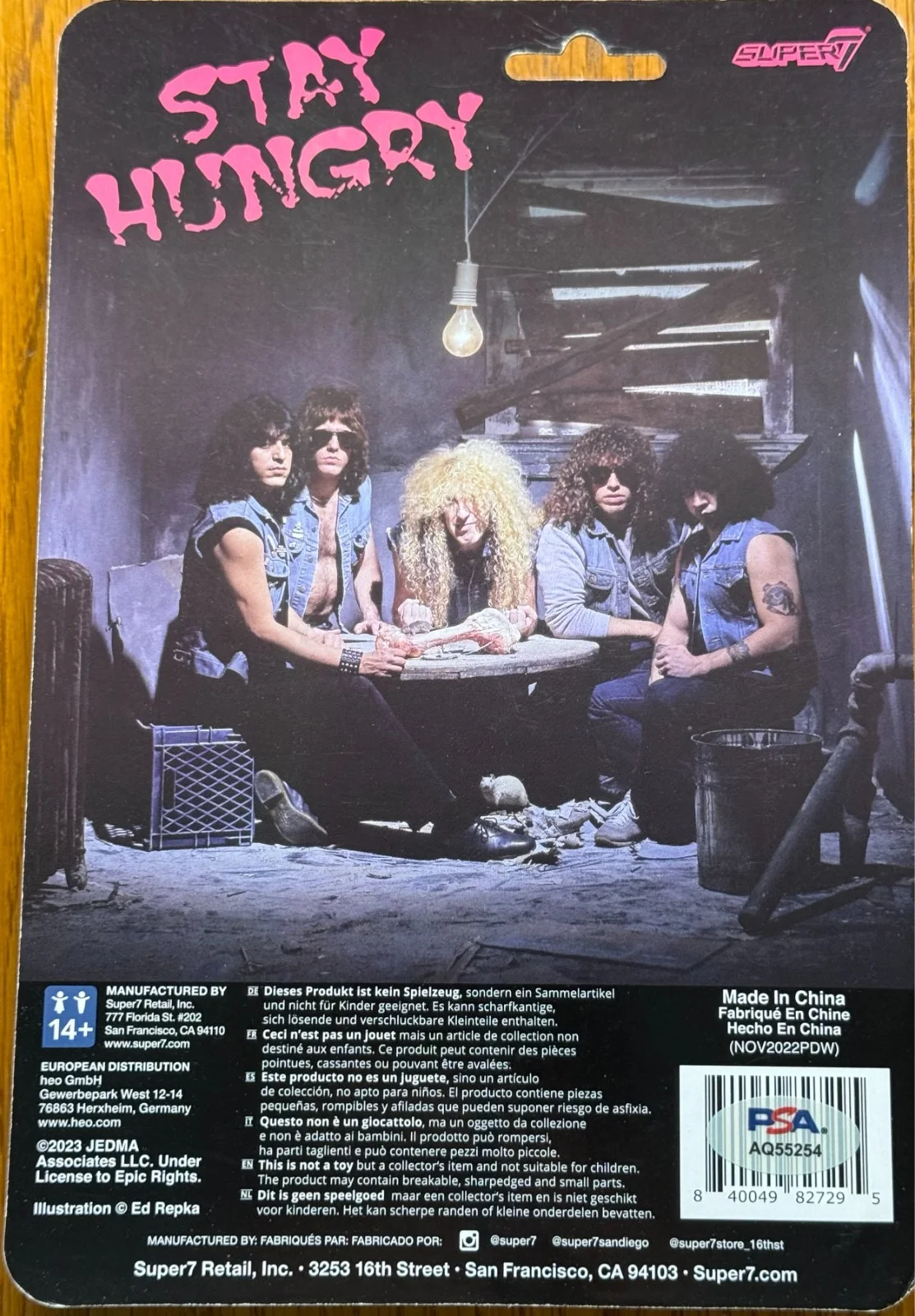 DEE SNIDER SIGNED TWISTED SISTER 4" REACTION FIGURE STAY HUNGRY SUPER7 PSA/DNA, image 2
