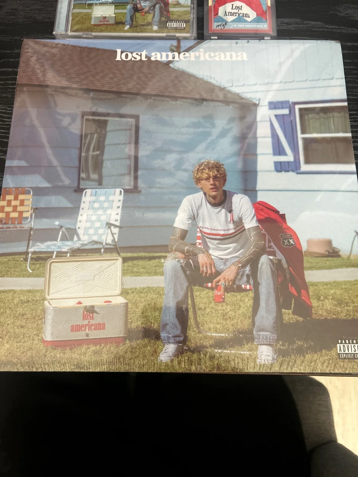mgk lost americana fan package signed album signed cd plus trading card, изображение 2