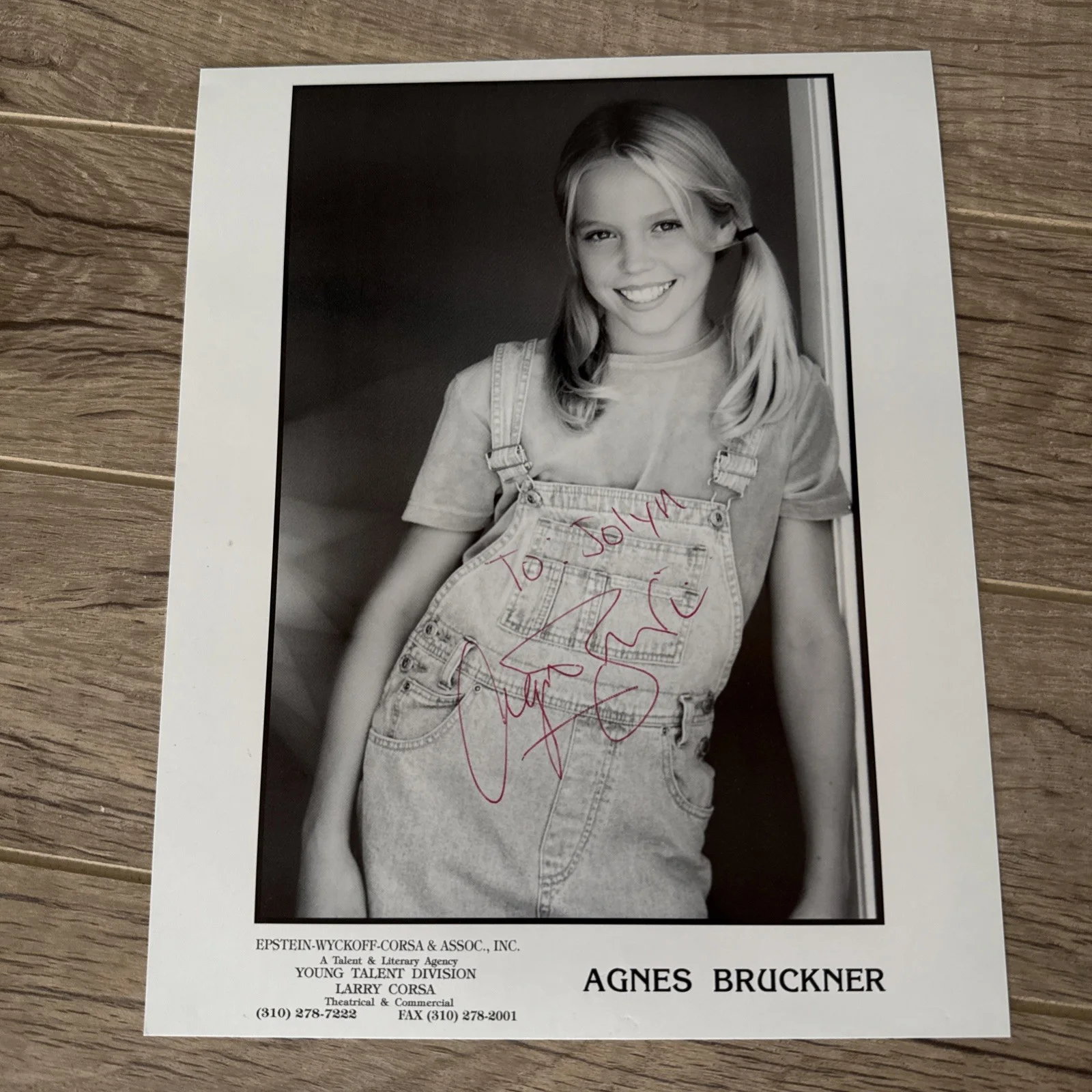 Agnes Bruckner — young AGNES BRUCKNER Signed Autographed 8x10 Photo Bold & Beautiful The Woods, изображение 2