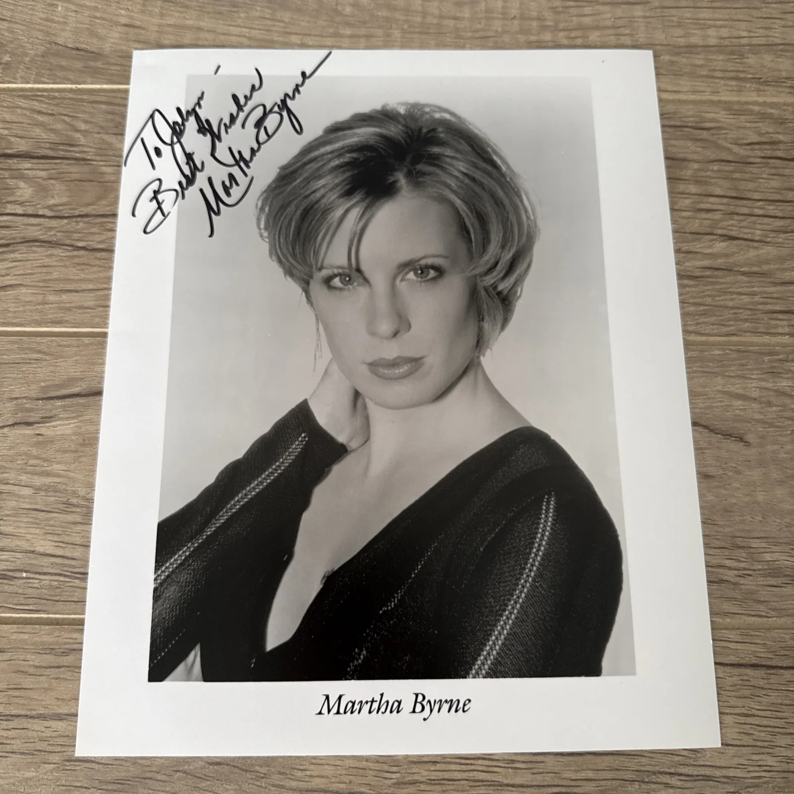 Martha Byrne — Martha Byrne "Lily" As The World Turns Signed B&W Photo Autograph, image 2