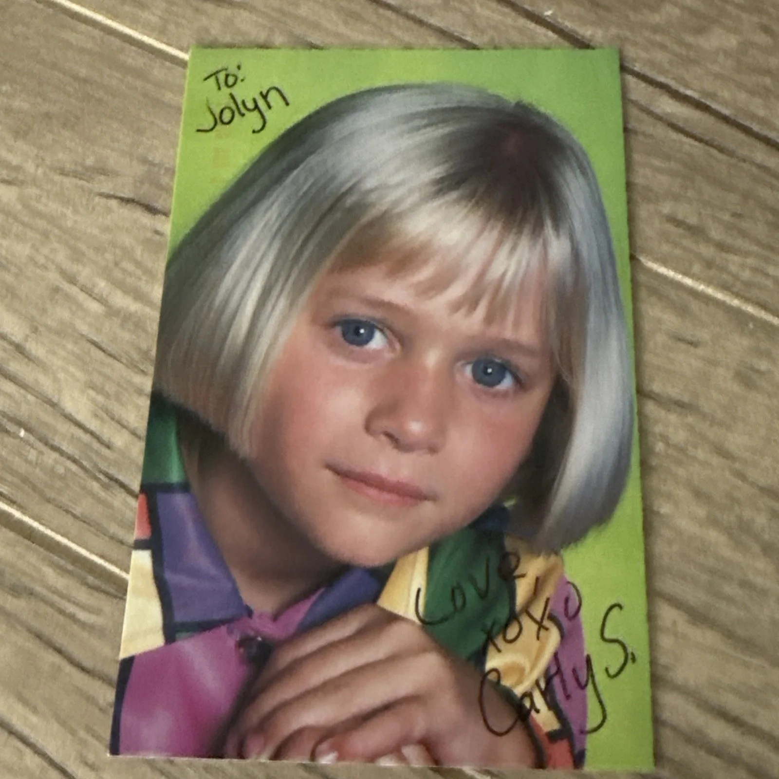 Carly Schroeder — young CARLY SCHROEDER signed Autograph 4x6 postcard Port Charles Lizzie McGuire
