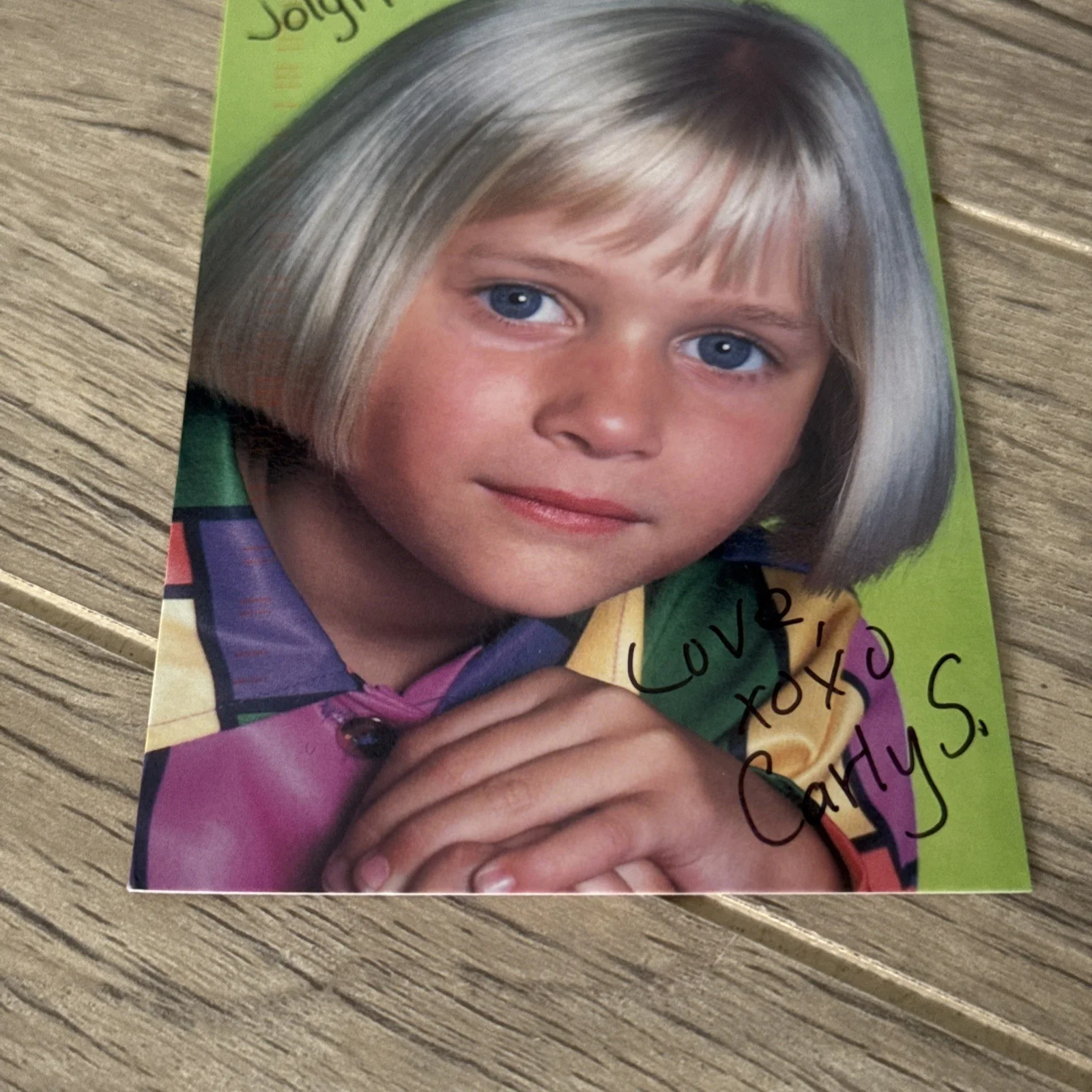 Carly Schroeder — young CARLY SCHROEDER signed Autograph 4x6 postcard Port Charles Lizzie McGuire, image 4