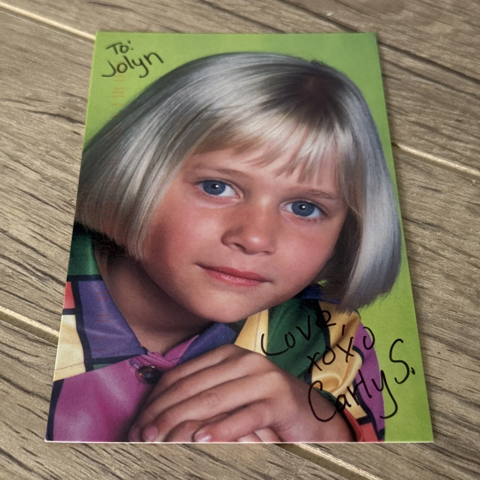 Carly Schroeder — young CARLY SCHROEDER signed Autograph 4x6 postcard Port Charles Lizzie McGuire, image 5