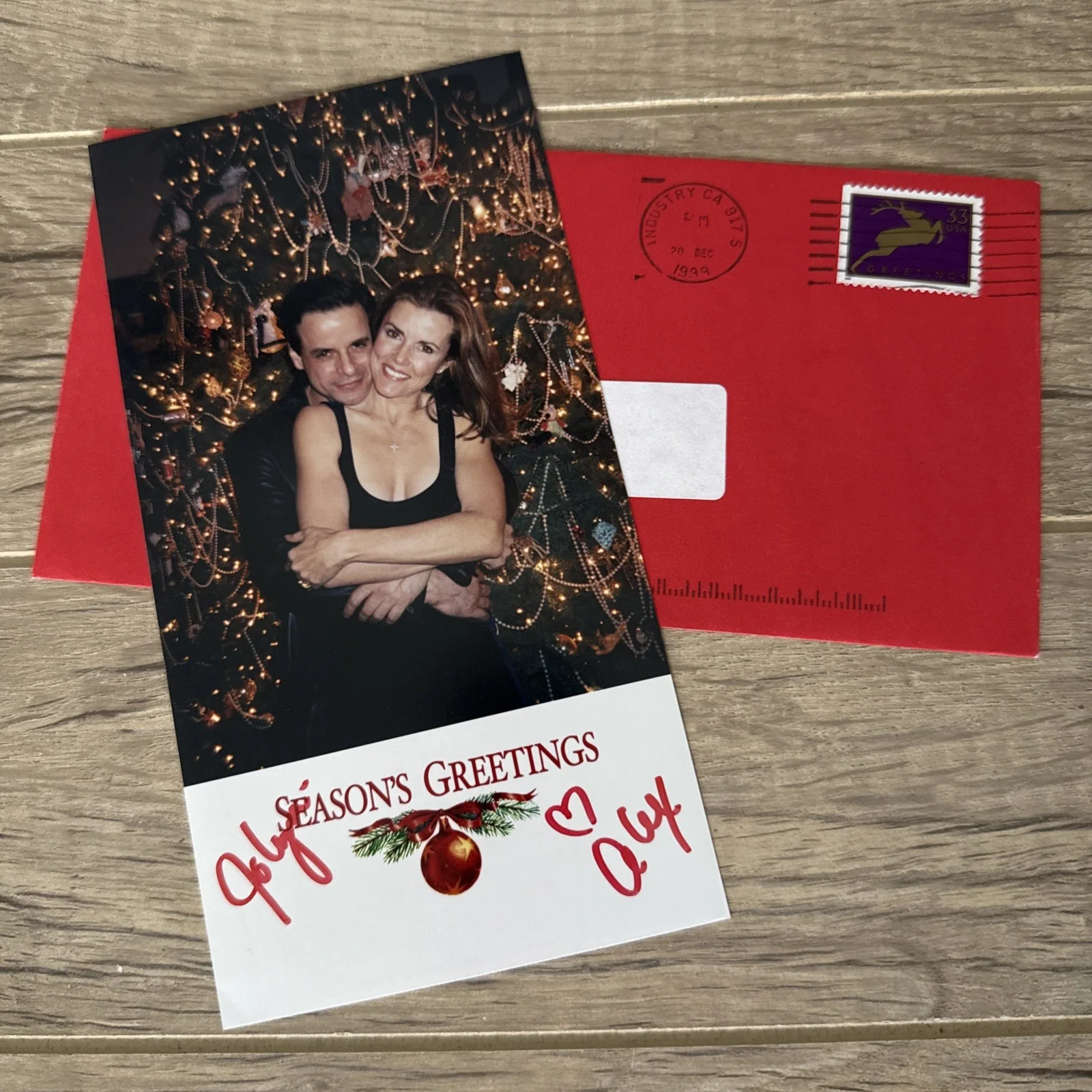 Alex Donnely — ALEX DONNELLEY Diane The Young & Restless 4x7.5 XMAS card Photo Signed Autograph