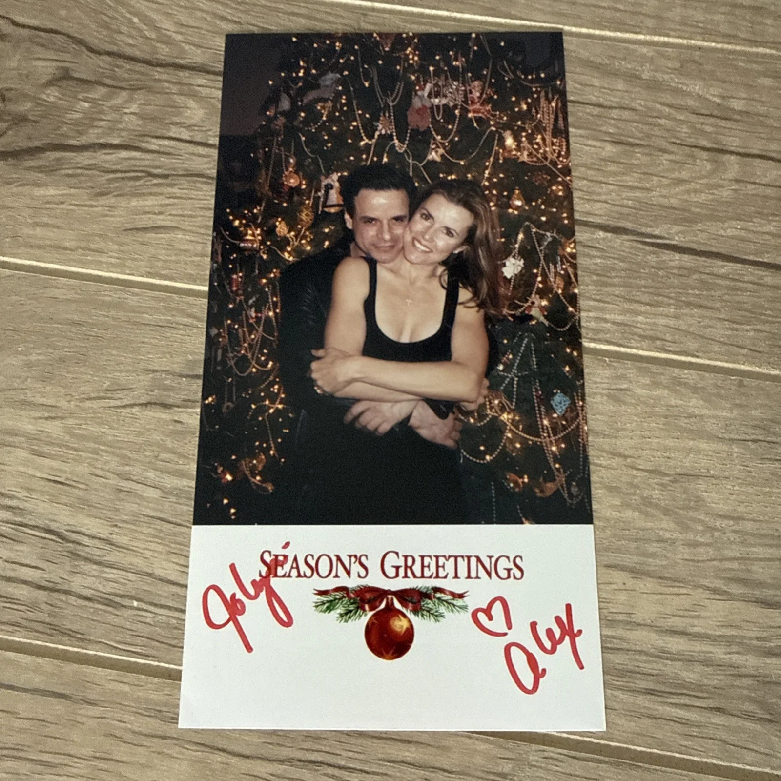Alex Donnely — ALEX DONNELLEY Diane The Young & Restless 4x7.5 XMAS card Photo Signed Autograph, изображение 2