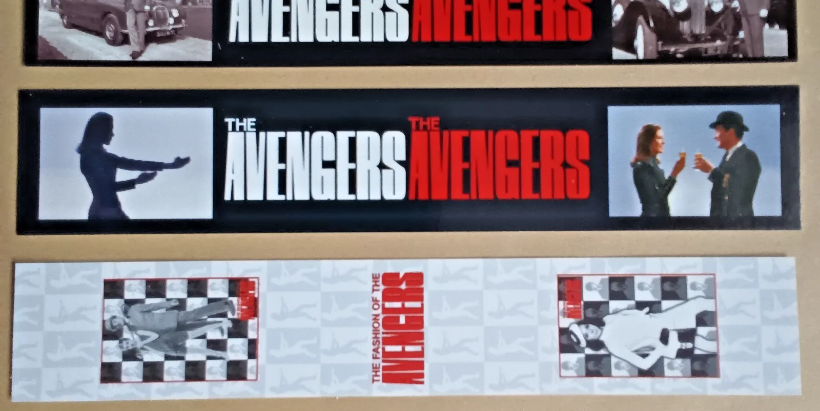 THE AVENGERS BOOKMARKS X5 - STEED & MRS PEEL / LONDON POSTCARD COMPANY, изображение 3