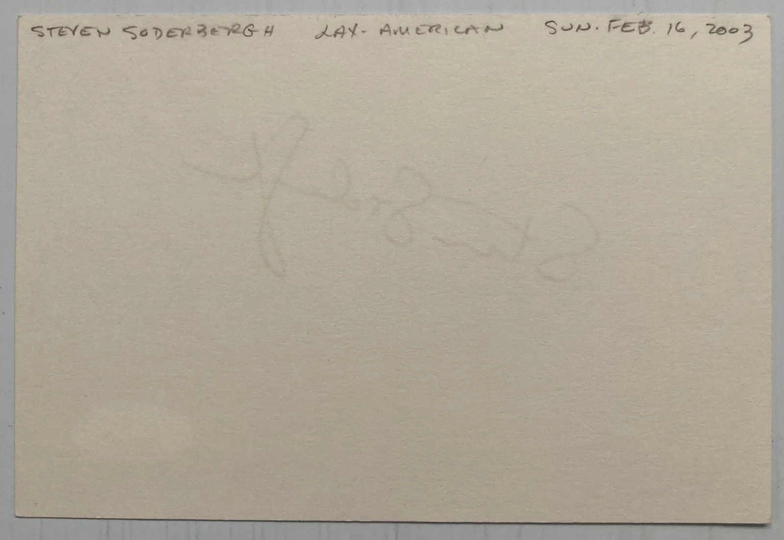 Steven Soderbergh — Director Steven Soderbergh Signed Autograph 4x6 Index Card - JSA Cert - FREE S&H, image 3