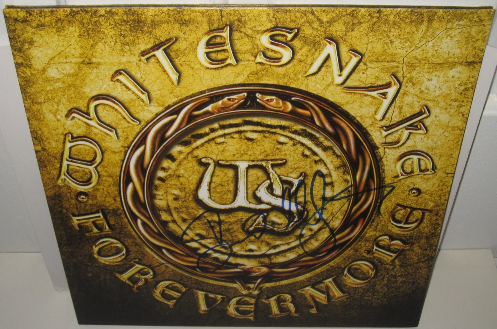 DAVID COVERDALE SIGNED WHITESNAKE FOREVERMORE ALBUM VINYL ROCK AUTOGRAPH JSA COA, image 3