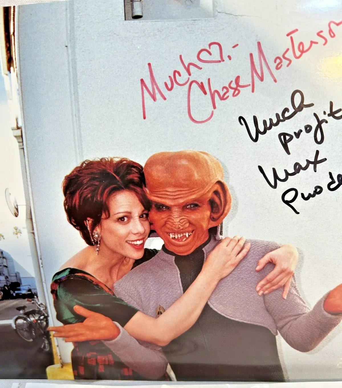 Chase Masterson, Max Grodenchik — Star Trek Voyager Duel Signed Photo Chase Masterson, Max Grodenchik Vulkon Show, image 3