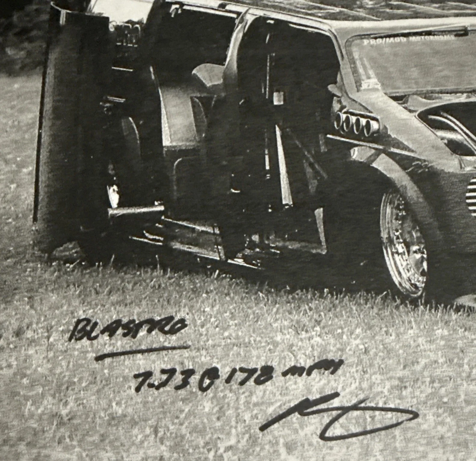 Blastro Autographed Black And White Photo, image 2