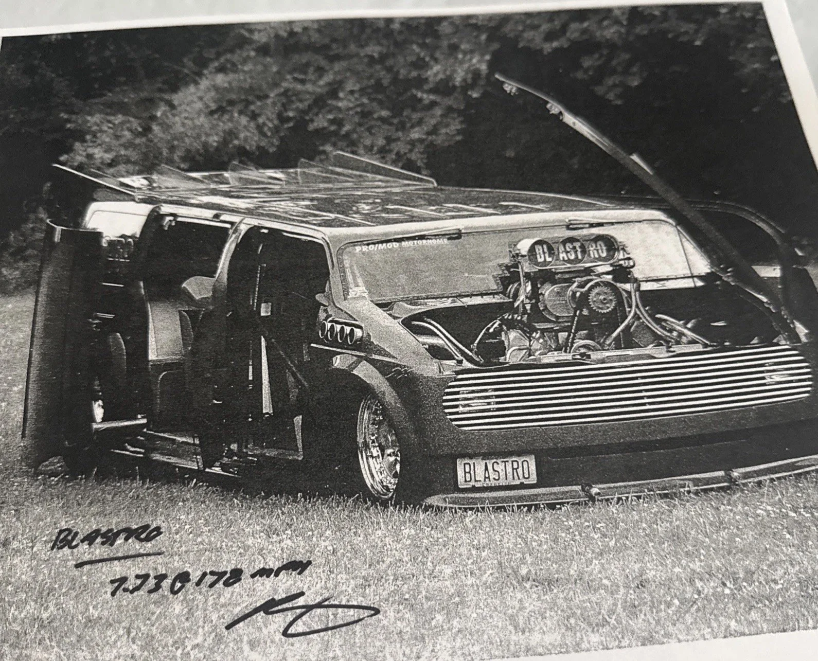 Blastro Autographed Black And White Photo, image 3
