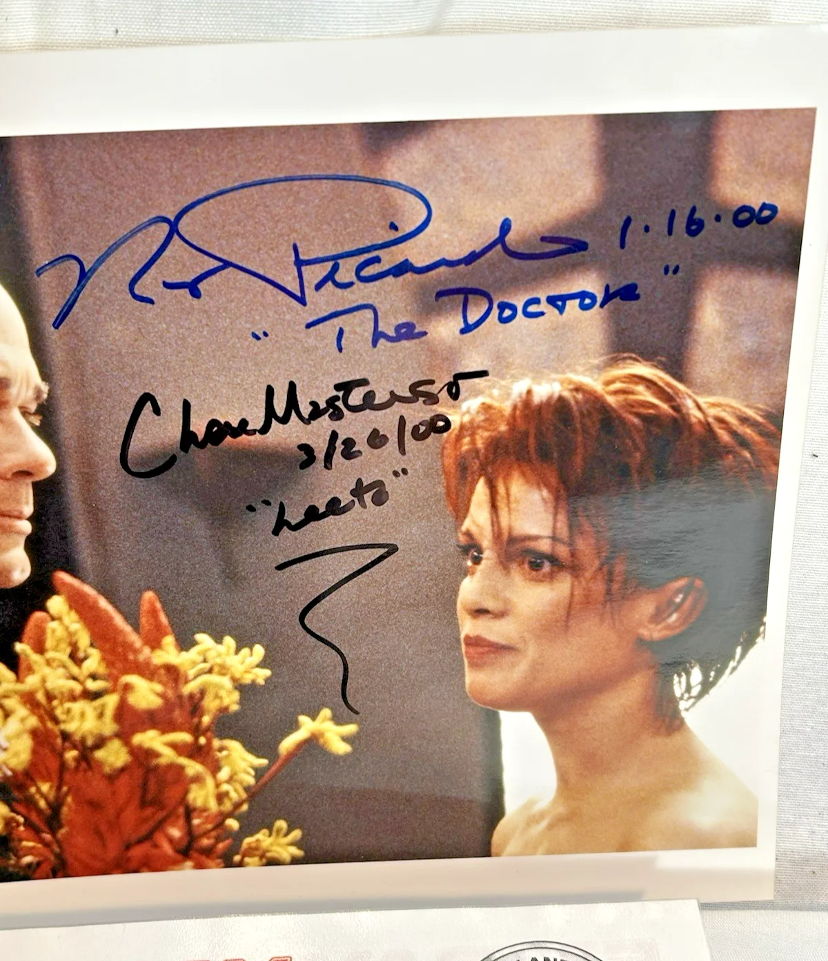Chase Masterson, Robert Picardo — Star Trek Voyager Duel Signed Photo Chase Masterson, Robert Picardo Vulkon Show, изображение 3