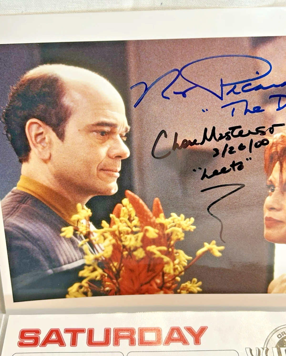 Chase Masterson, Robert Picardo — Star Trek Voyager Duel Signed Photo Chase Masterson, Robert Picardo Vulkon Show, изображение 4