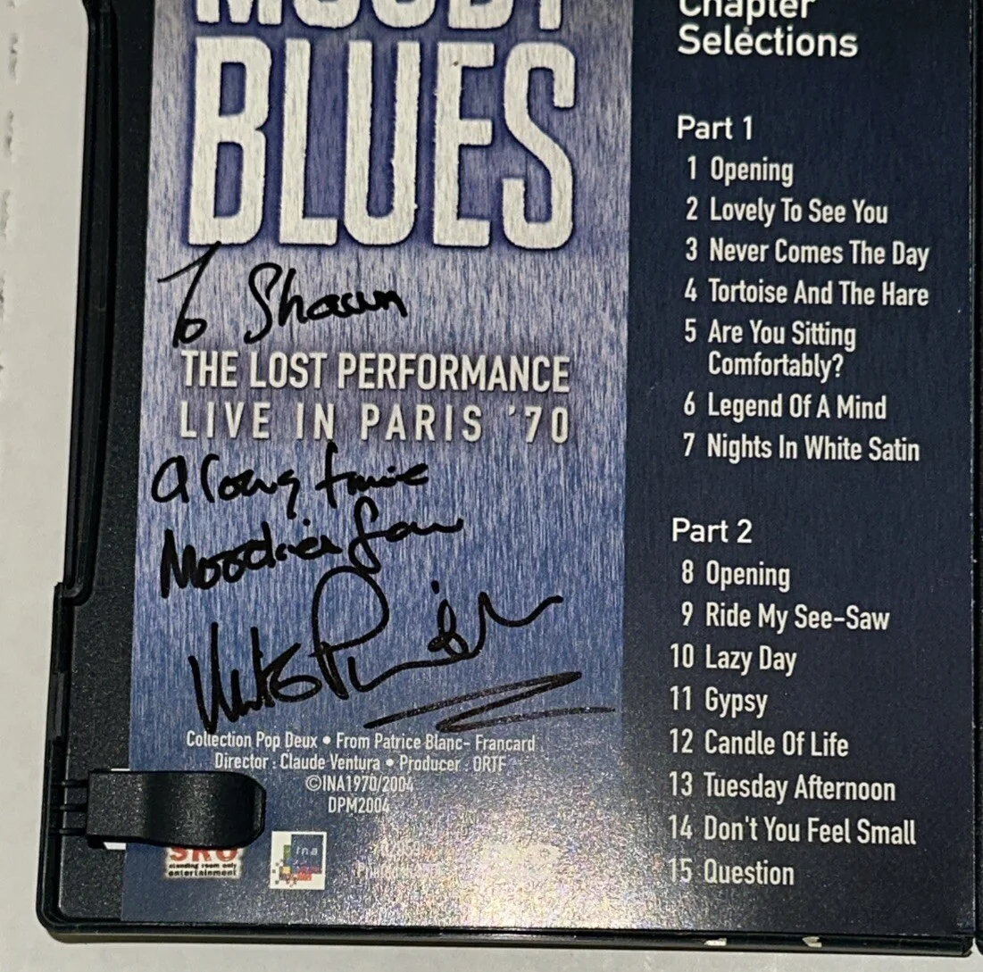 Moody Blues Lost Performance Paris 1970 DVD Signed Mike Pinder Live Concert, изображение 3