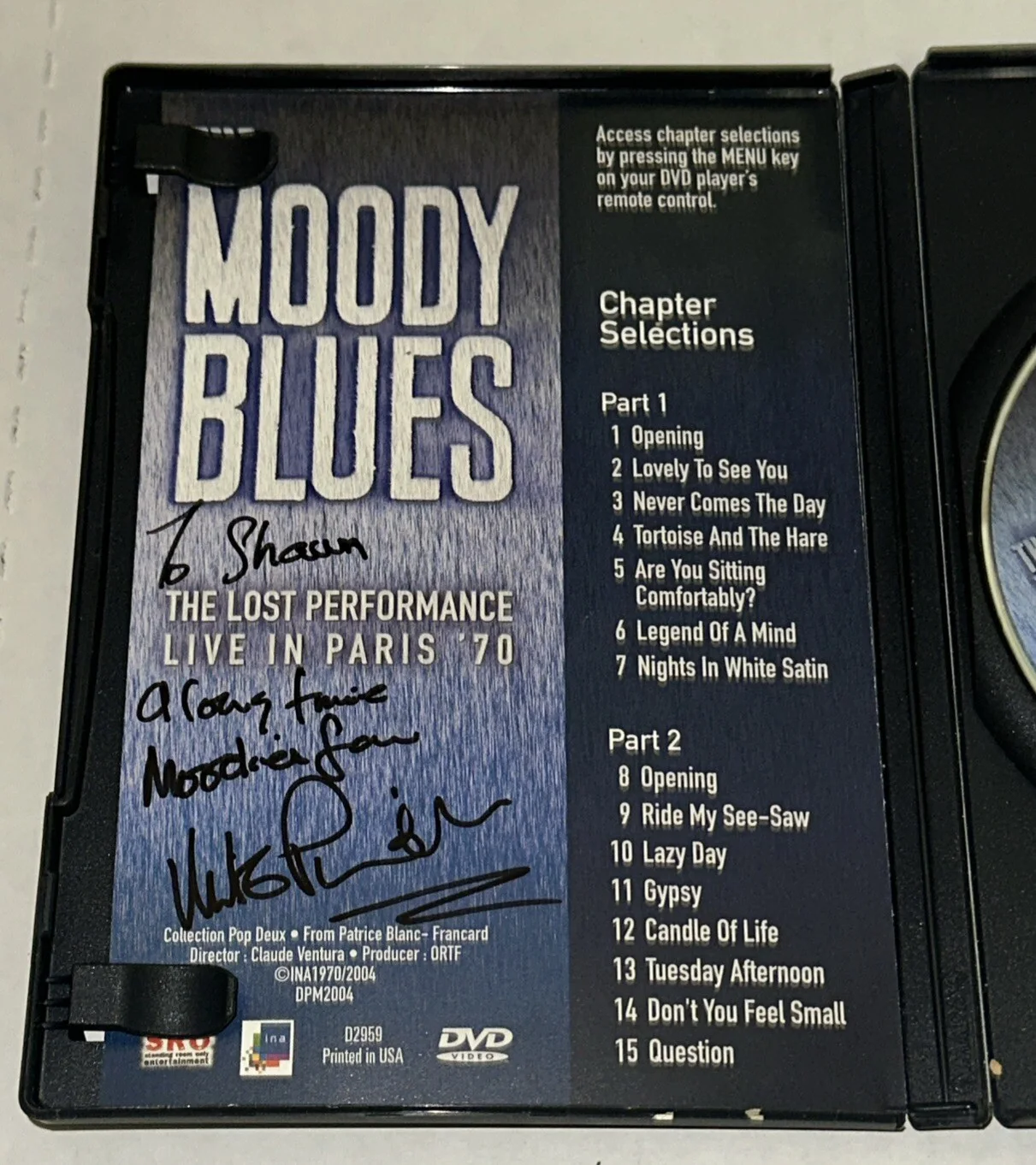 Moody Blues Lost Performance Paris 1970 DVD Signed Mike Pinder Live Concert, изображение 4
