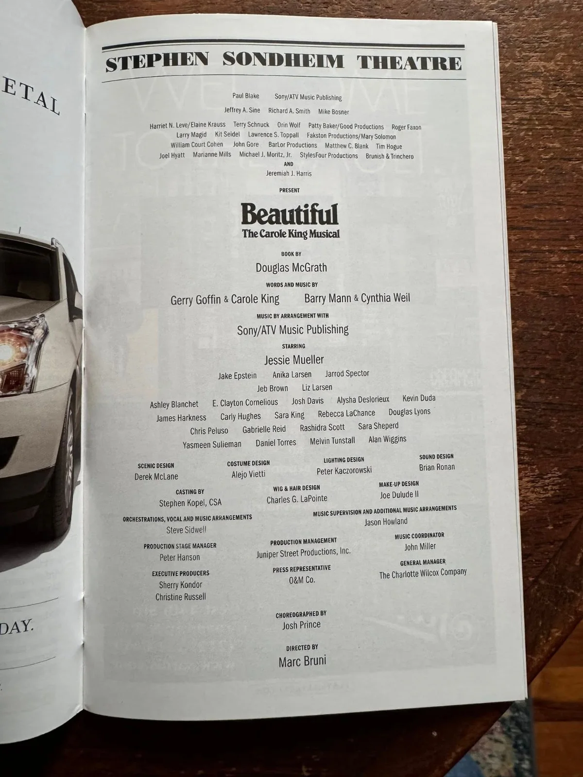 Beautifl - the Carole King musical cast signed playbill Broadway Jessie Muelller, изображение 4