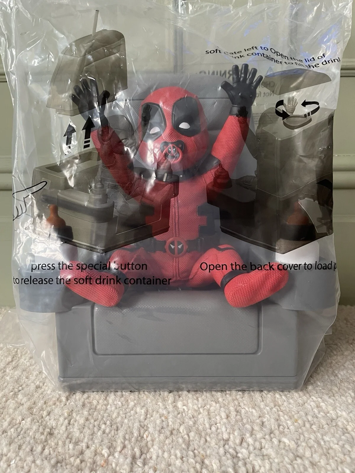 Deadpool Wolverine Babypool Popcorn Bucket Drink Cinema Limited Edition Promo, image 3