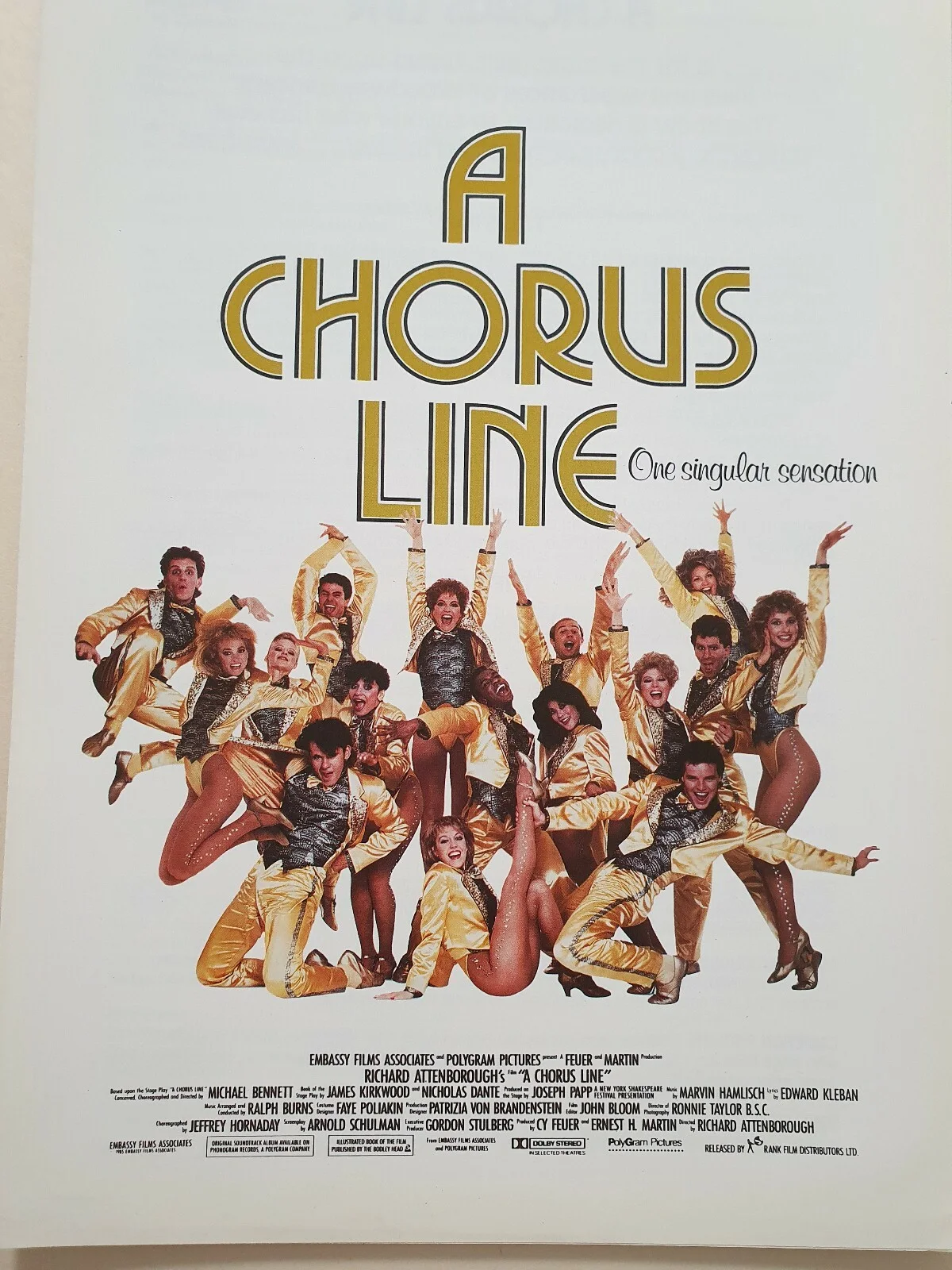A CHORUS LINE - VINTAGE PRESSBOOK & SYNOPSIS BOOKLET - AUDREY LANDERS, MATT WEST, изображение 5