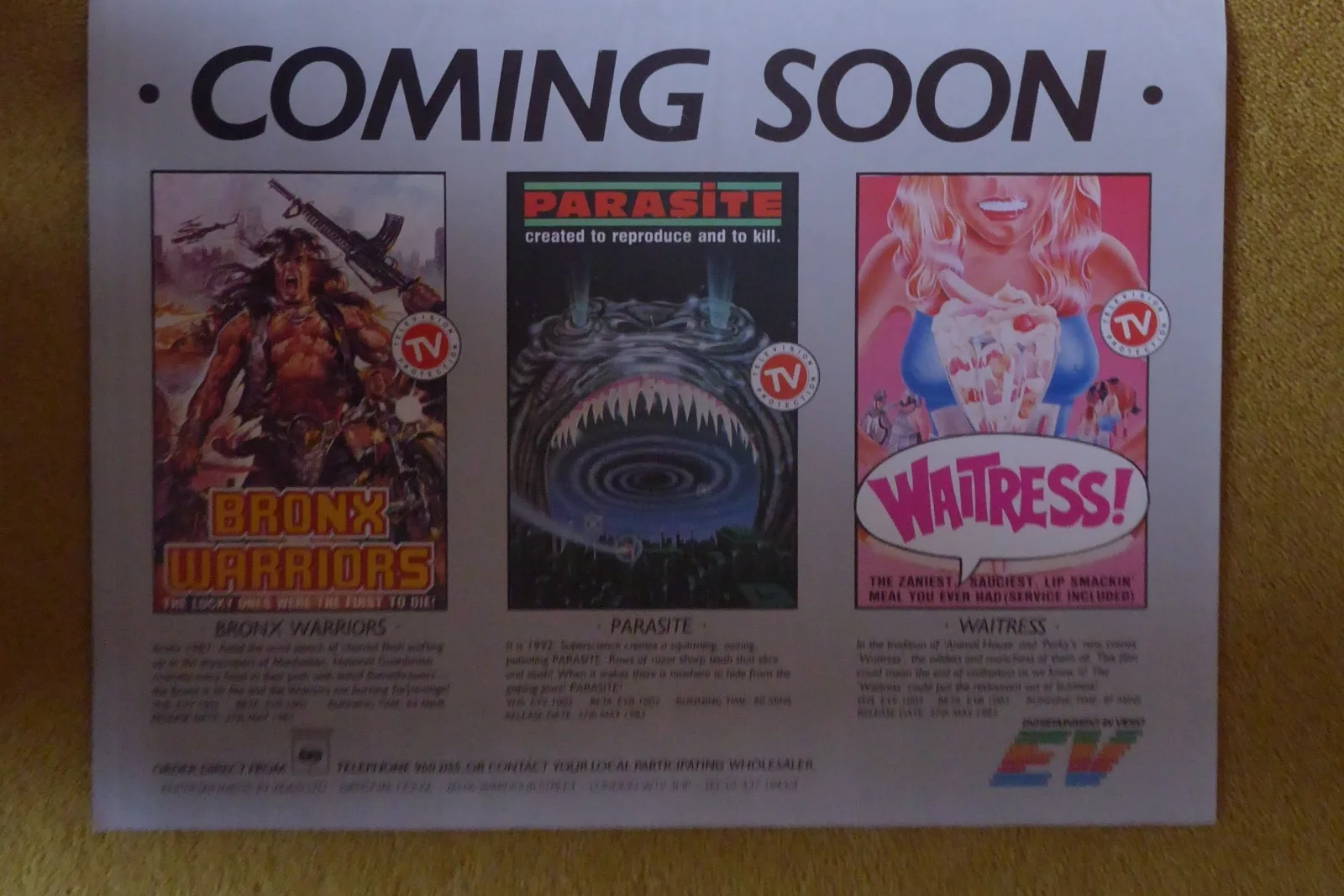 Original 1980s Video Trade Magazine Ad Legend Of Frank Woods/EIV Pre Cert, image 2