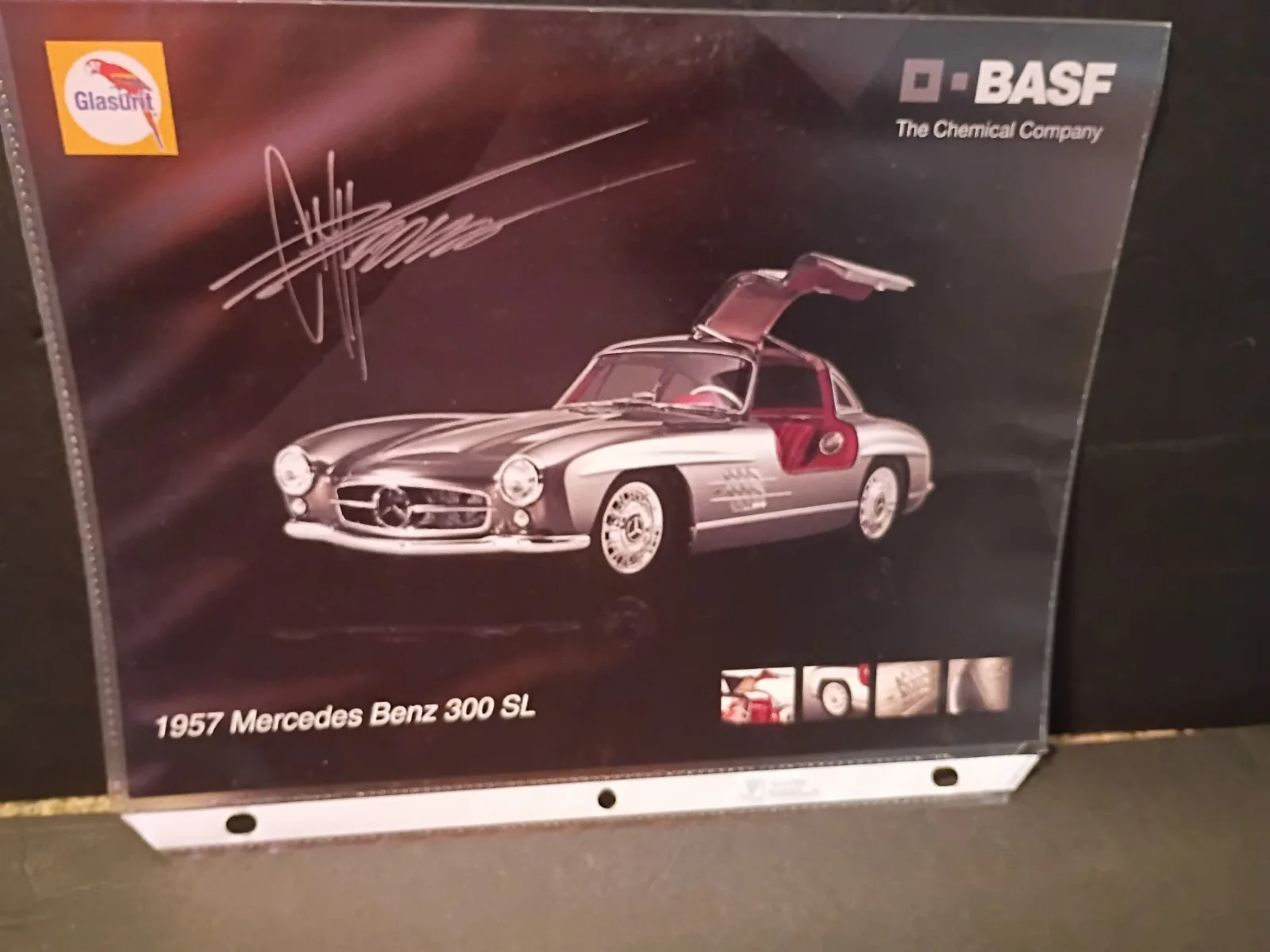 Chip Foose — Chip Foose hand Signed 8x10 1957 Mercedes-Benz 300 SL, image 2