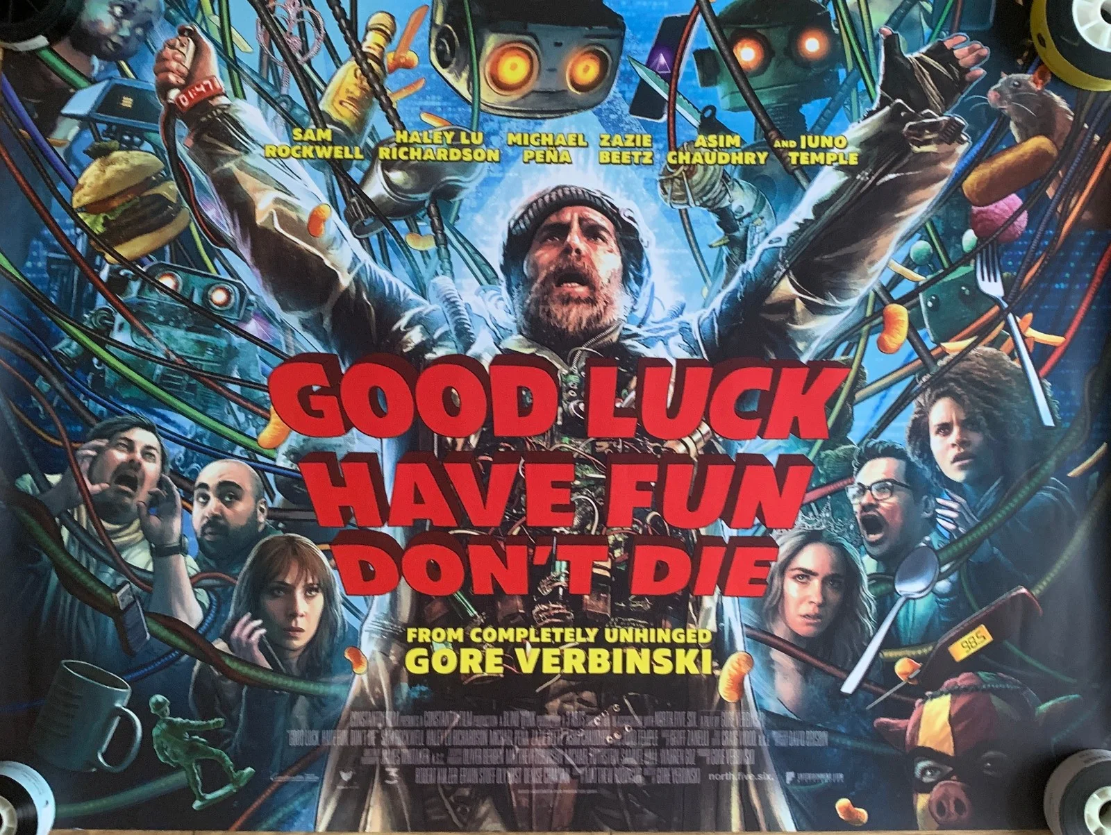 Gore Verbinski's Good Luck Have Fun Don't Die Original UK Quad Cinema Poster, изображение 2