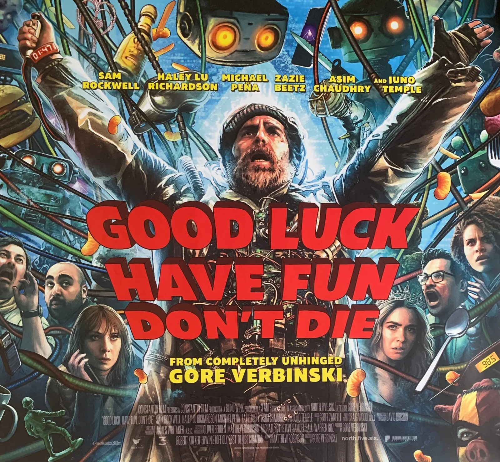 Gore Verbinski's Good Luck Have Fun Don't Die Original UK Quad Cinema Poster, изображение 3