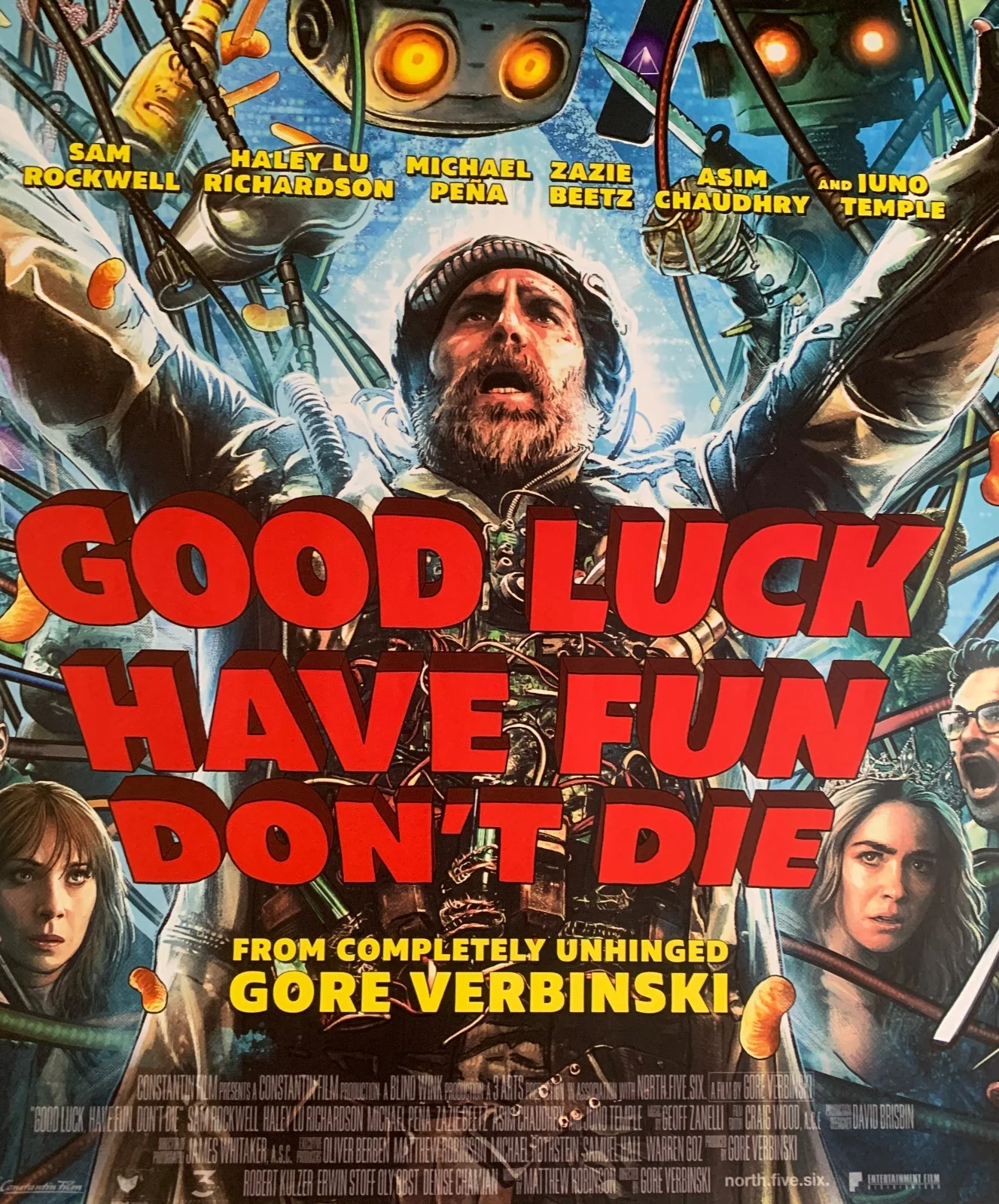 Gore Verbinski's Good Luck Have Fun Don't Die Original UK Quad Cinema Poster, изображение 4