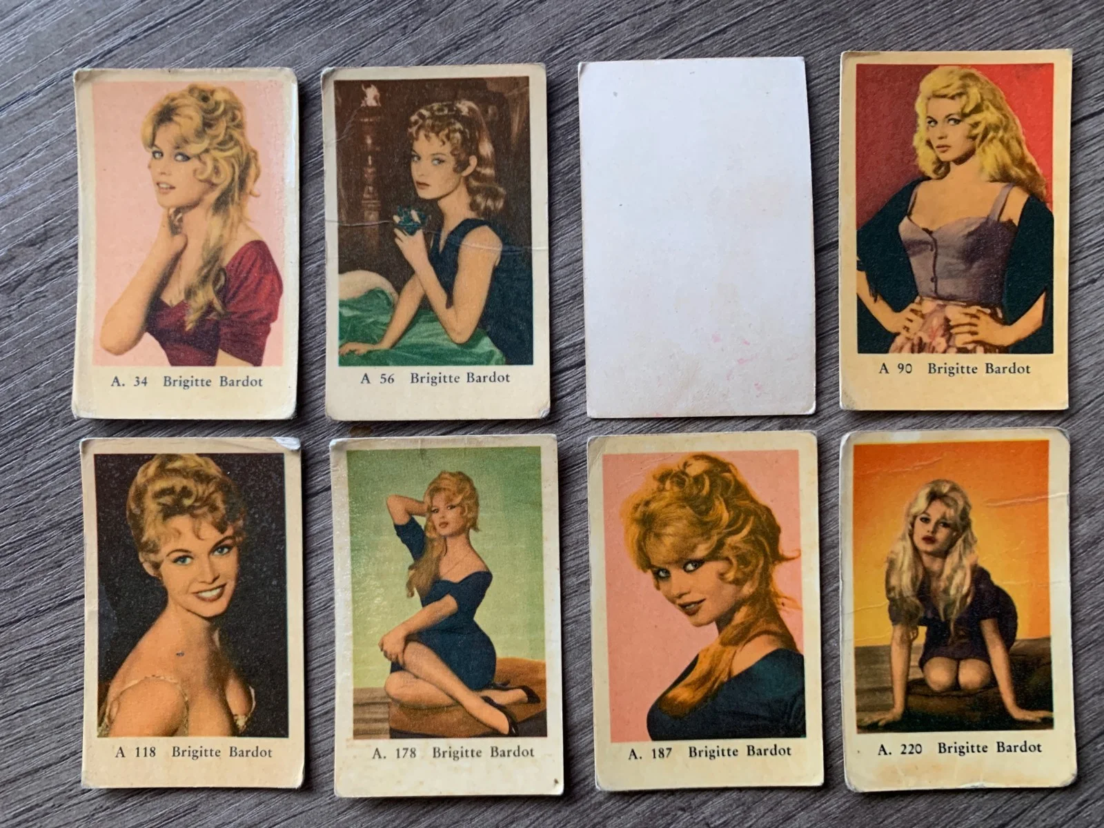 Brigitte Bardot Vintage Film Star Cards x8 – 1950s/60s Collector Cards, изображение 4