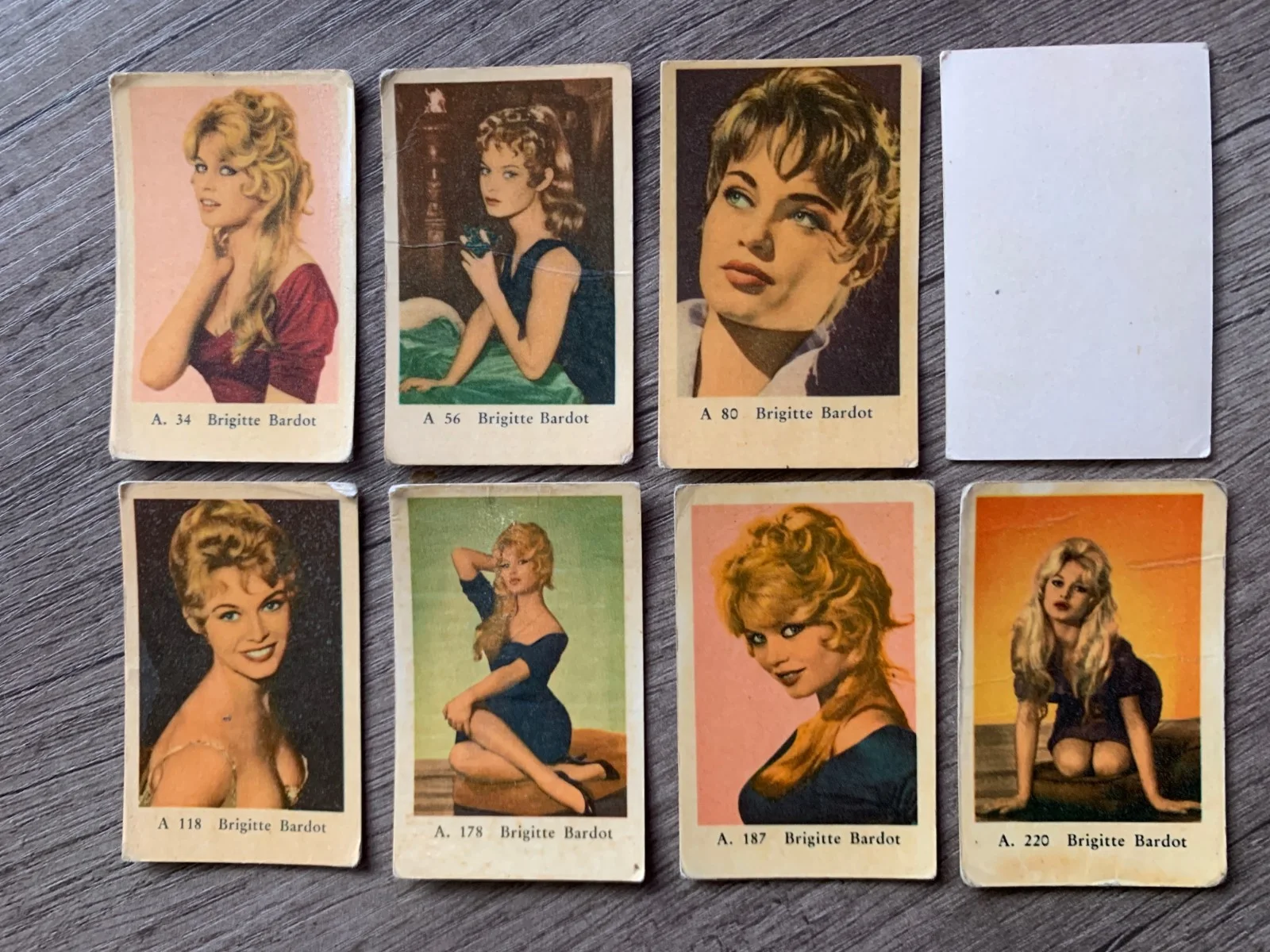 Brigitte Bardot Vintage Film Star Cards x8 – 1950s/60s Collector Cards, изображение 5