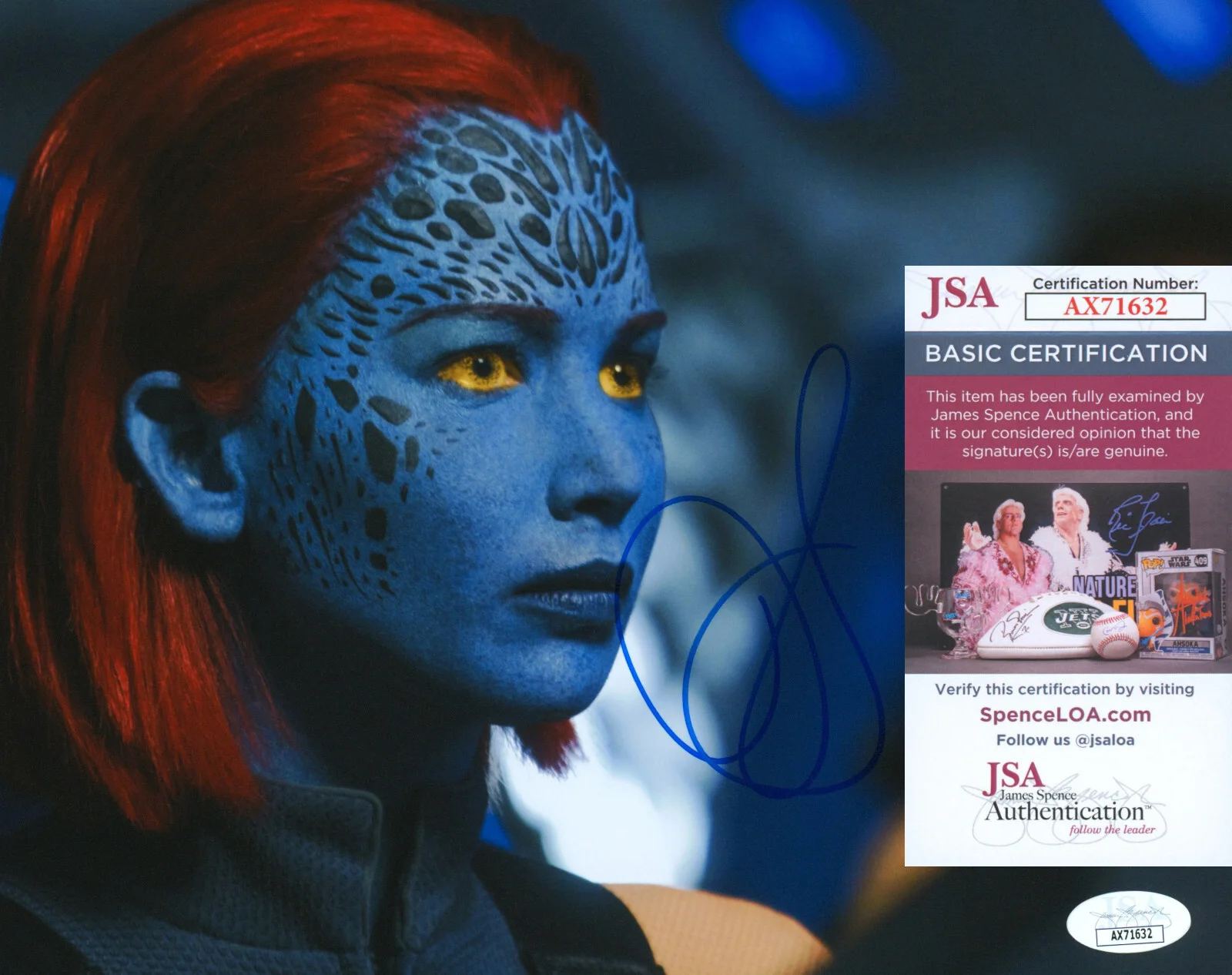 Jennifer Lawrence — Jennifer Lawrence Signed JSA COA Autographed 8X10 X-Men Mystique Photo Auto, image 2