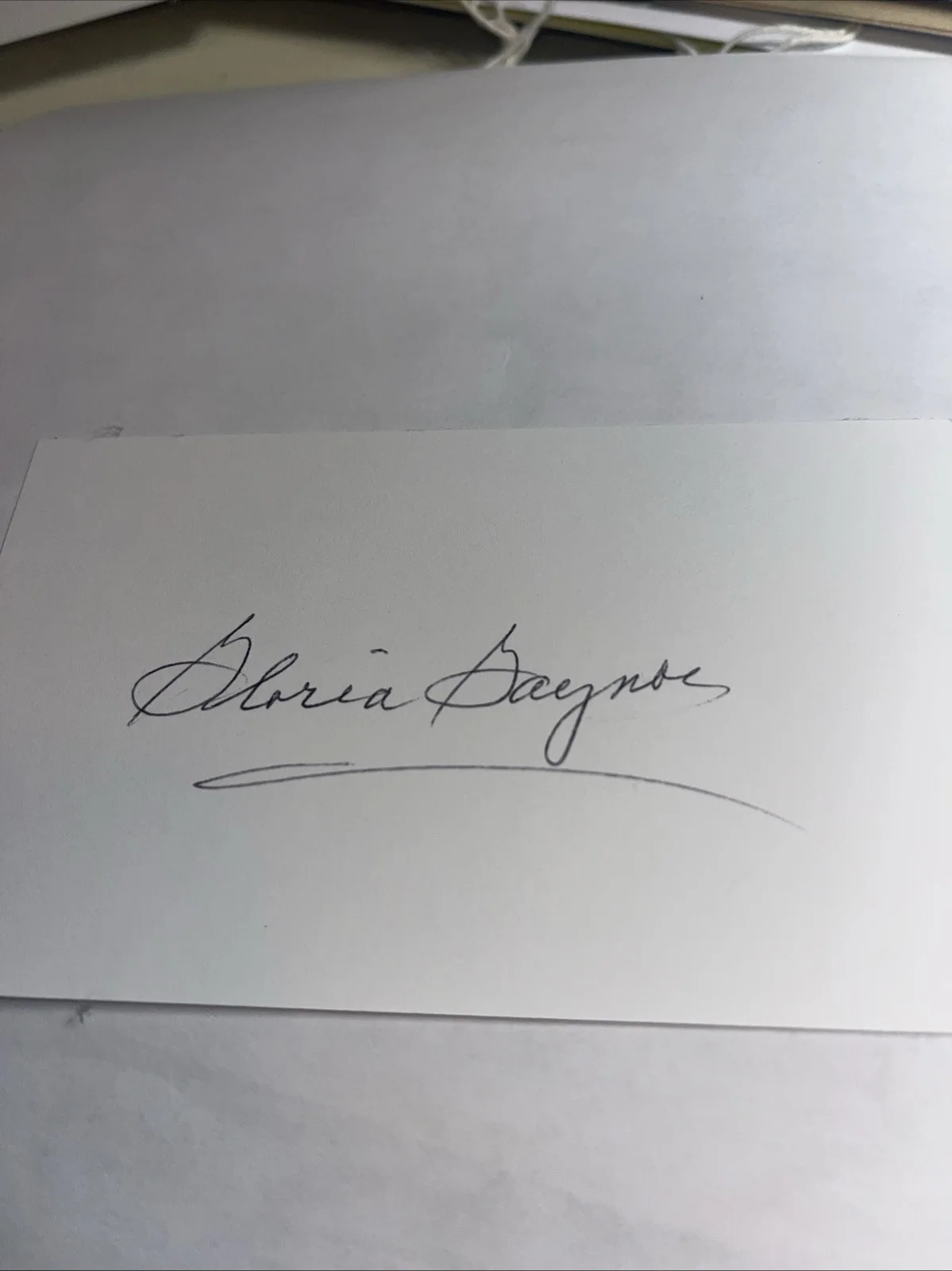 Gloria Gaynor — Gloria Gaynor Signed Auto 3x5 Index Card I Will Survive- Disco Legend