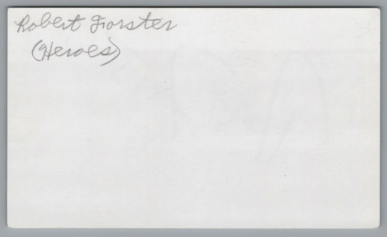 Robert Forster — Robert Forster Signed 3x5 Index Card Jackie Brown Autographed, image 2