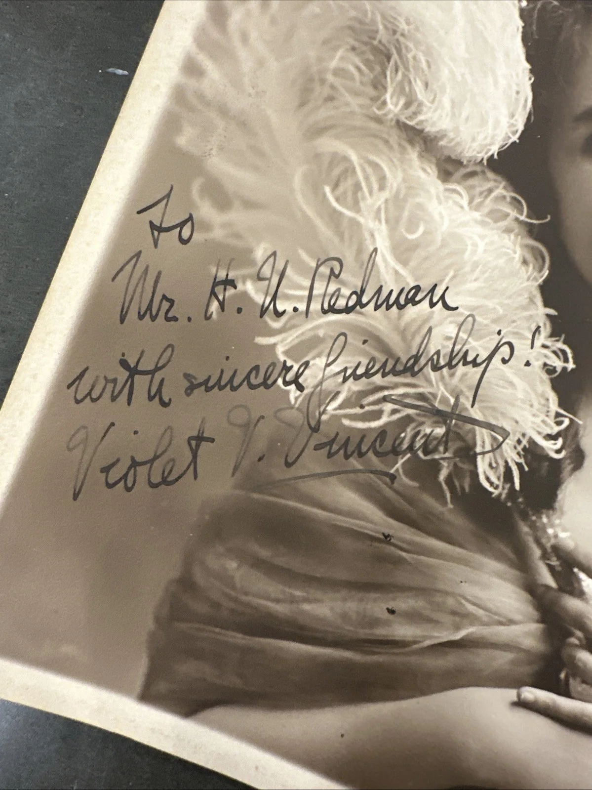 Violet V. Vincent — VIOLET V. VINCENT Autographed Signed 8x10 Photo Vaudeville Disease 1920s NYC, image 3