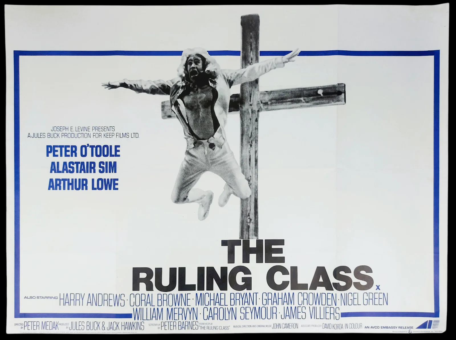 THE RULING CLASS ORIGINAL UK QUAD FILM POSTER 1972, изображение 2